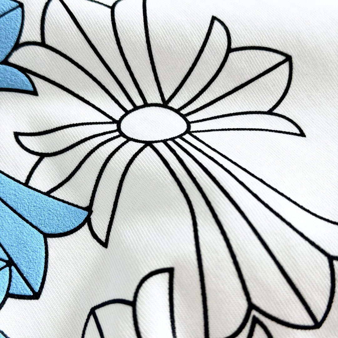 Chrome Hearts CH 克罗心  圆领 短袖 T恤  A0 十字架群印花 黑蓝图案 