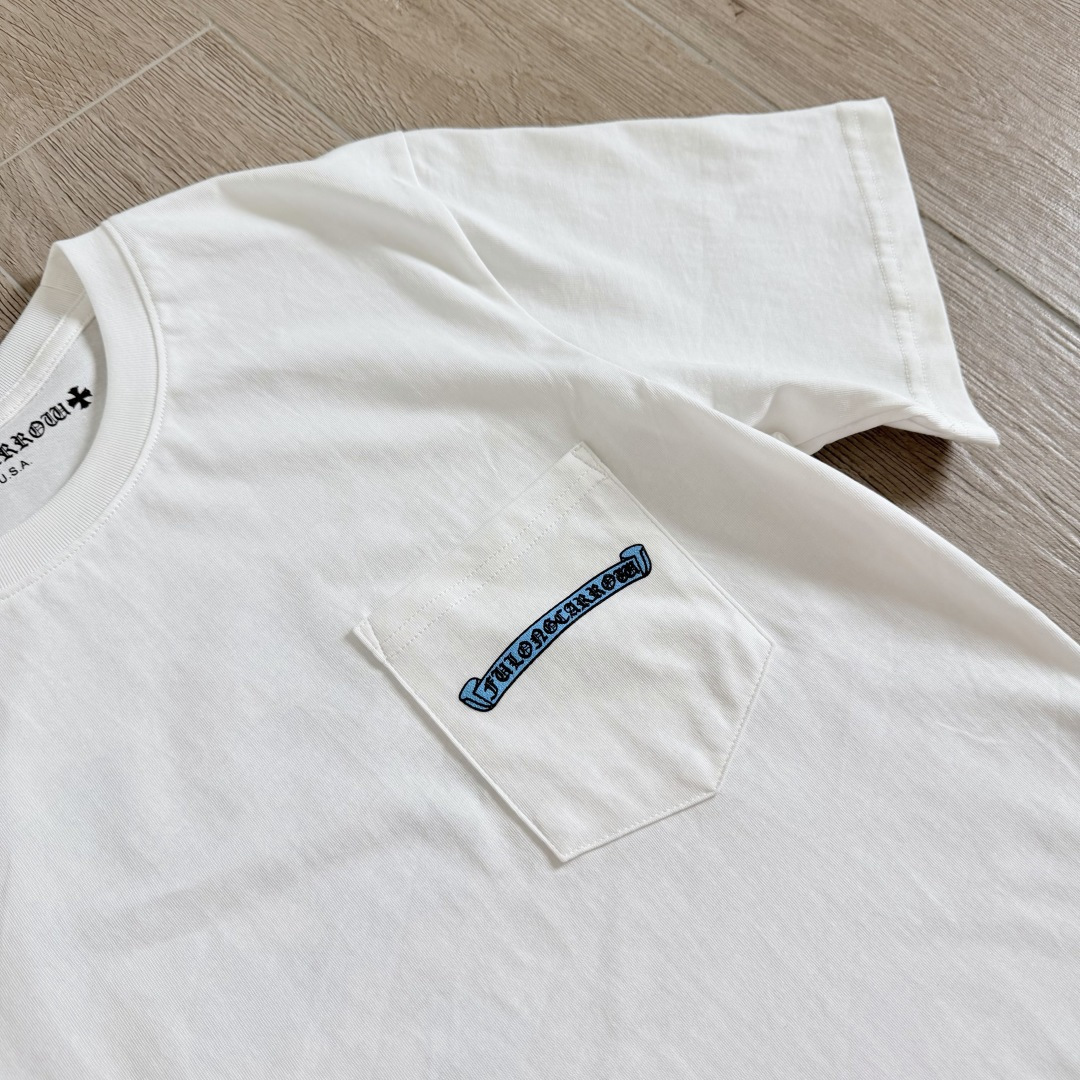 Chrome Hearts CH 克罗心  圆领 短袖 T恤  A0 十字架群印花 黑蓝图案 