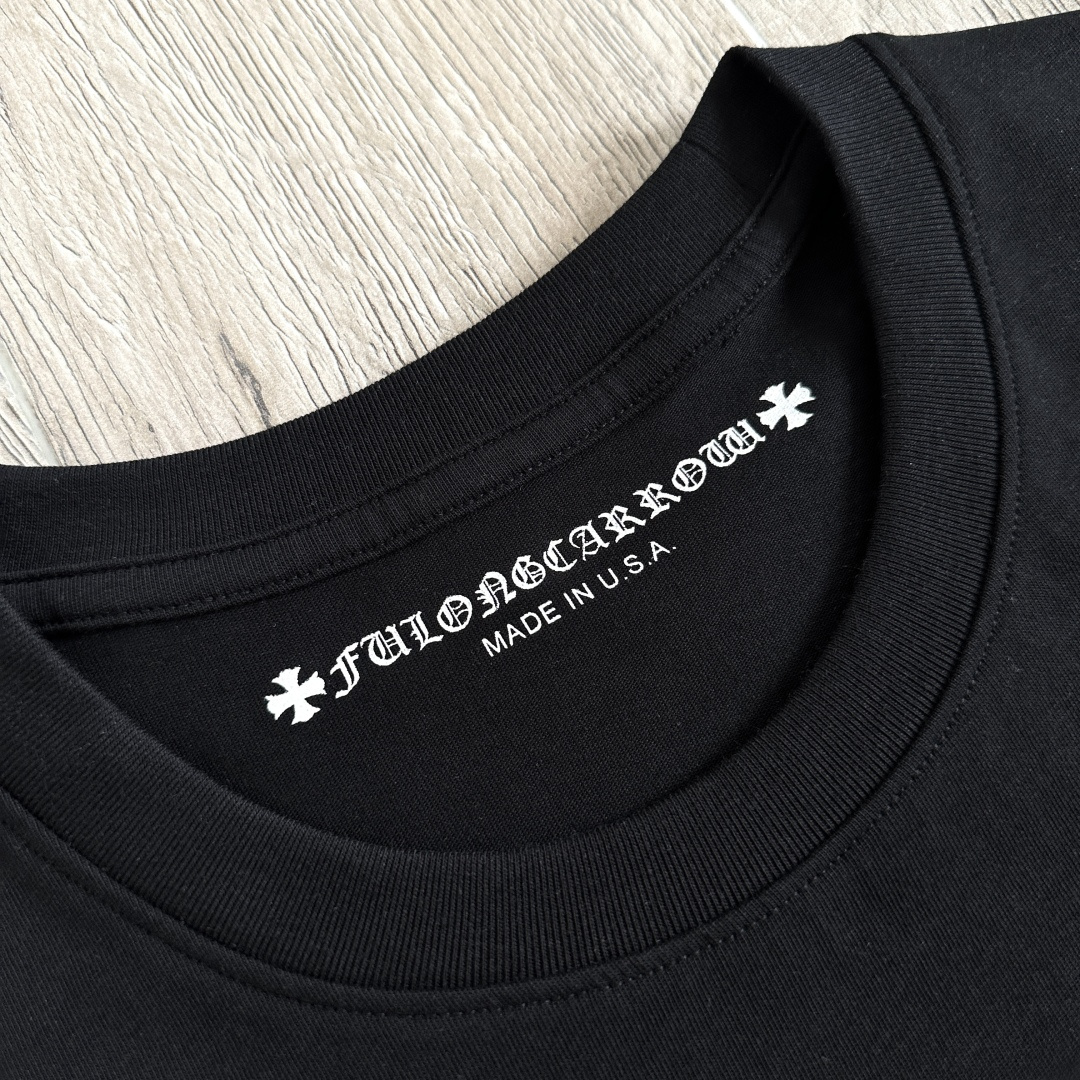Chrome Hearts CH 克罗心  圆领 短袖 T恤  A0 十字架群印花 黑蓝图案 