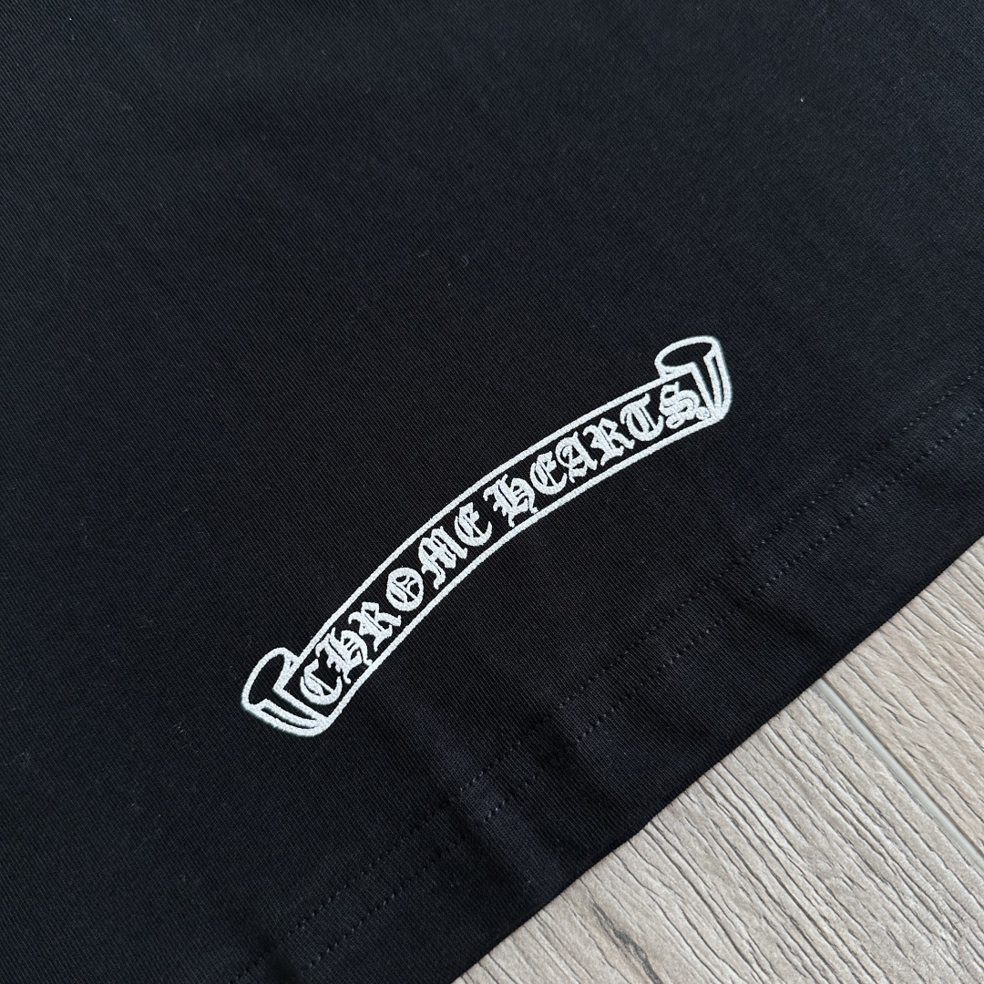 Chrome Hearts CH 克罗心  圆领 短袖 T恤  A0 十字架群印花 黑蓝图案 