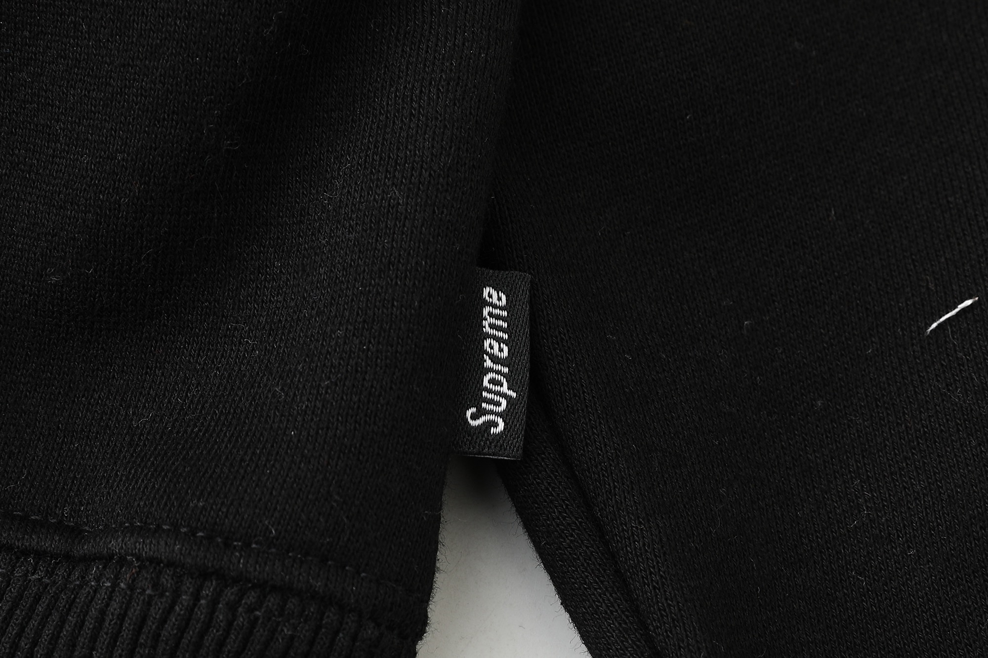 Supreme MM6 刺绣标志 logo 拉链 连帽 加绒 卫衣 男女同款 泼墨 黑色 