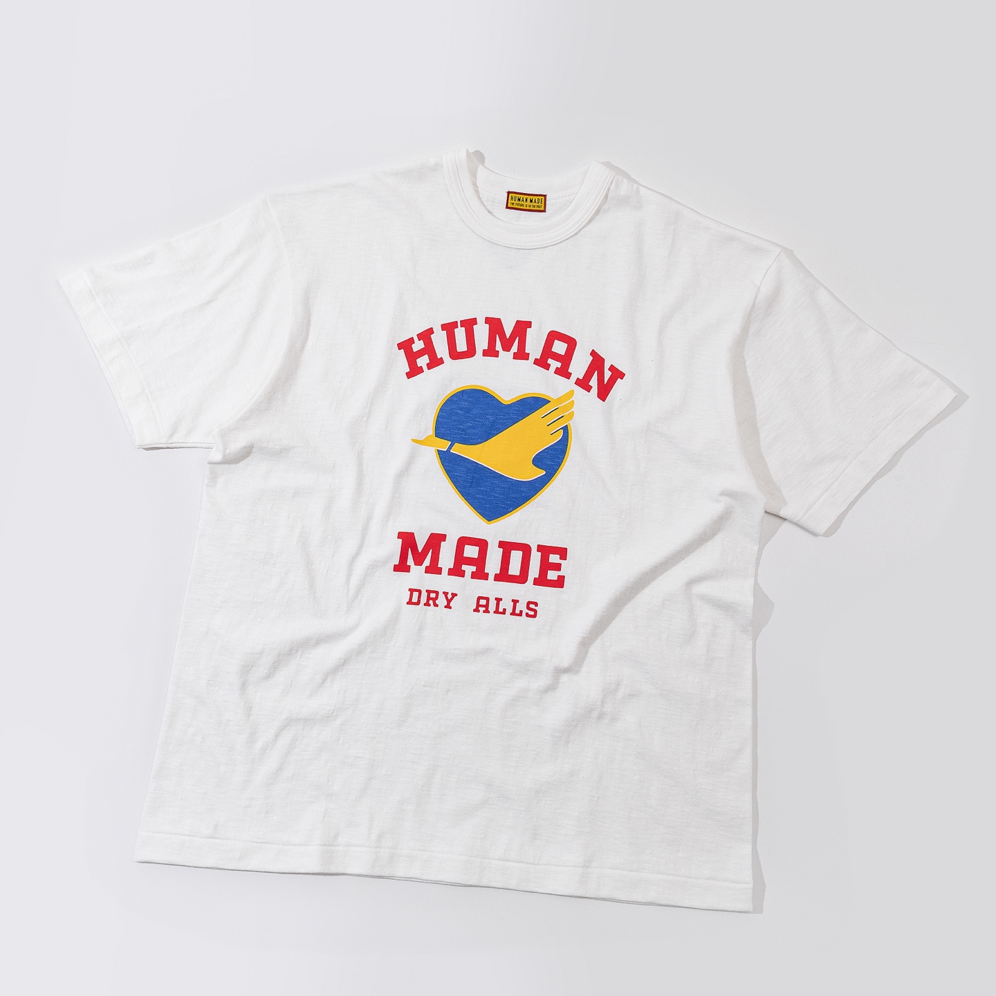 HUMAN MADE HM 竹节棉 印花  圆领 短袖 T恤 男女同款  黑色 白色 飞鸭心形logo 