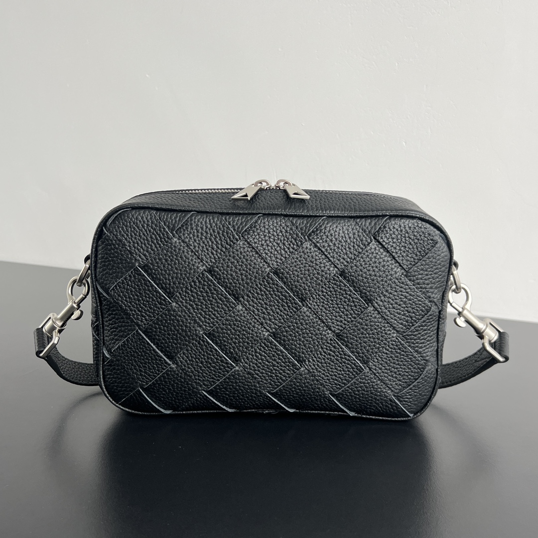 BV Bottega Veneta Woven Design Crossbody Camera Bag for Men 黑色相机H0 755923V4G318803