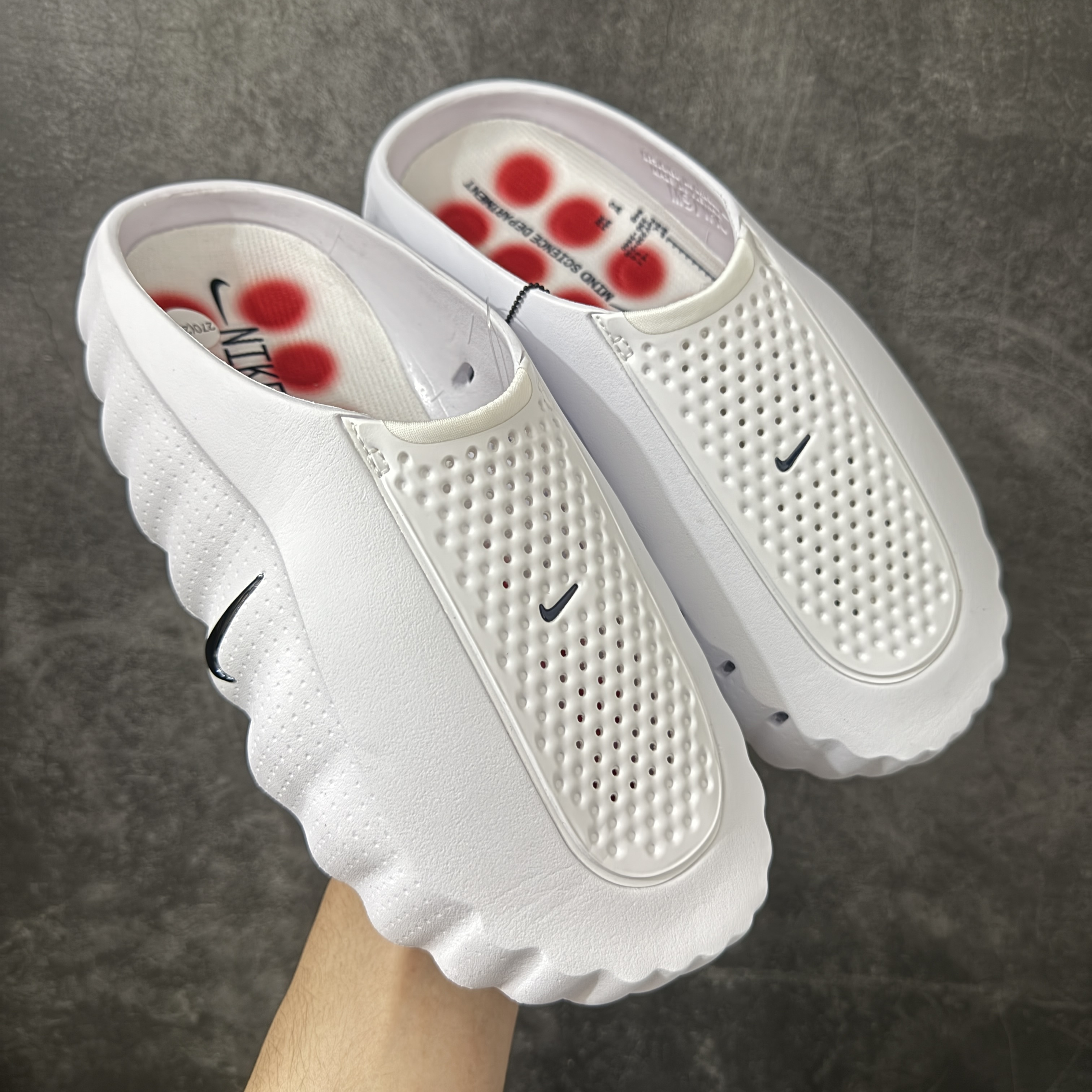 Nike Mind 001 按摩鞋 舒适柔软 包头 拖鞋男女同款 盐白 HQ4307-101
