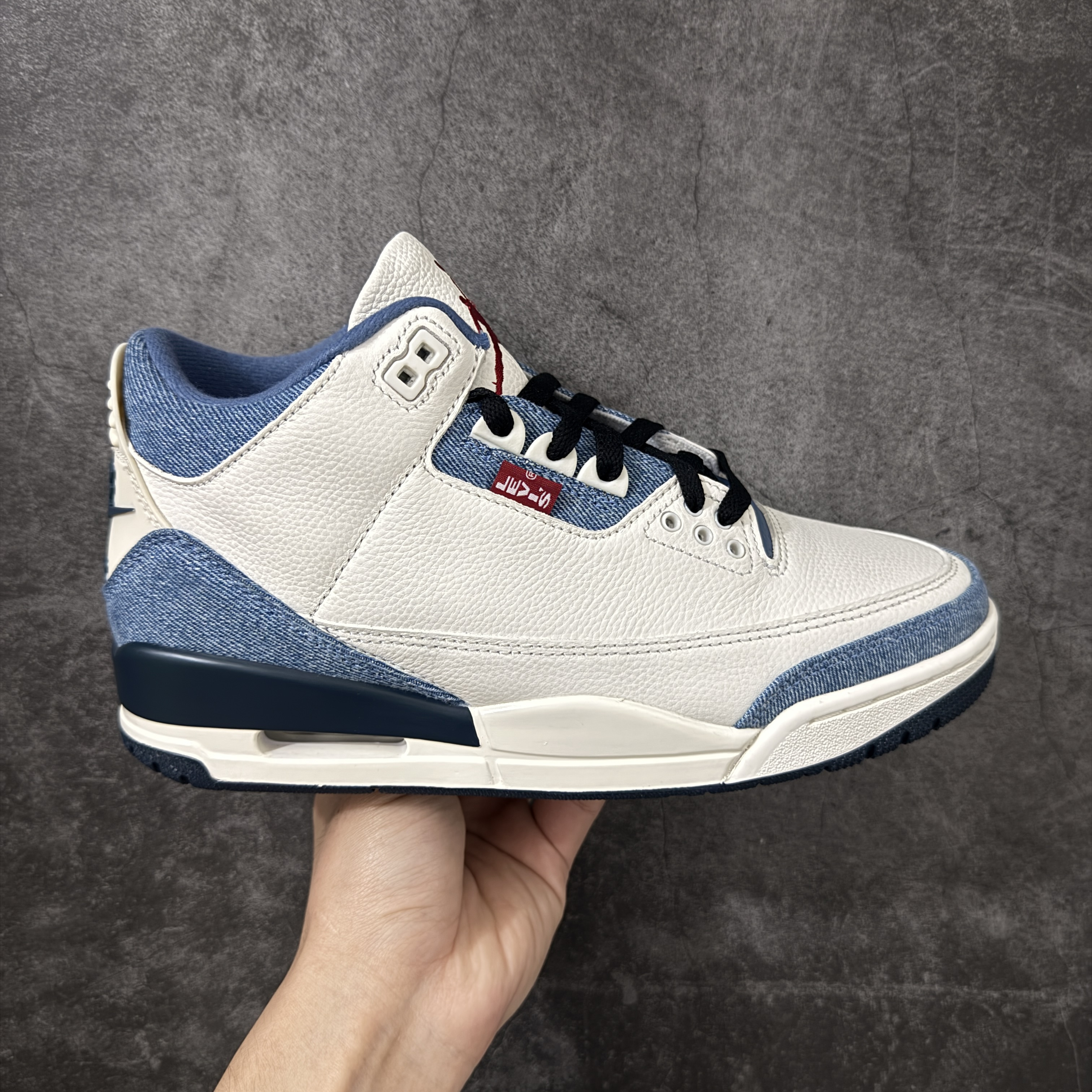 Levi's Air Jordan 3 Rare Air AJ3 中筒 舒适 防滑耐磨  复古篮球鞋 休闲鞋 篮球鞋 板鞋 女鞋 男鞋  波鞋 B5白藍IR0912-400