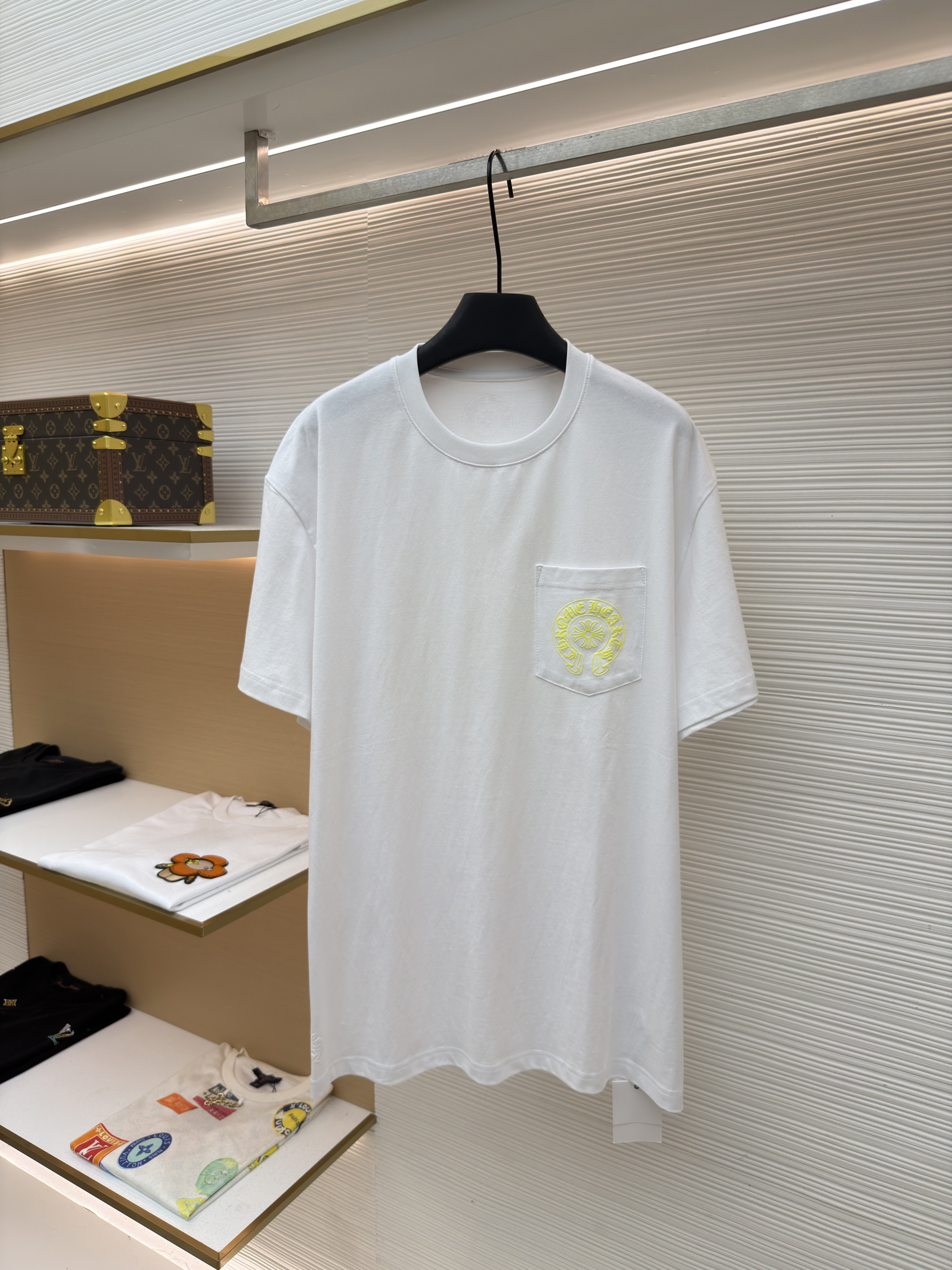 Chrome Hearts CH 克罗心  圆领 短袖 T恤  马蹄 A0  26 荧光黄 