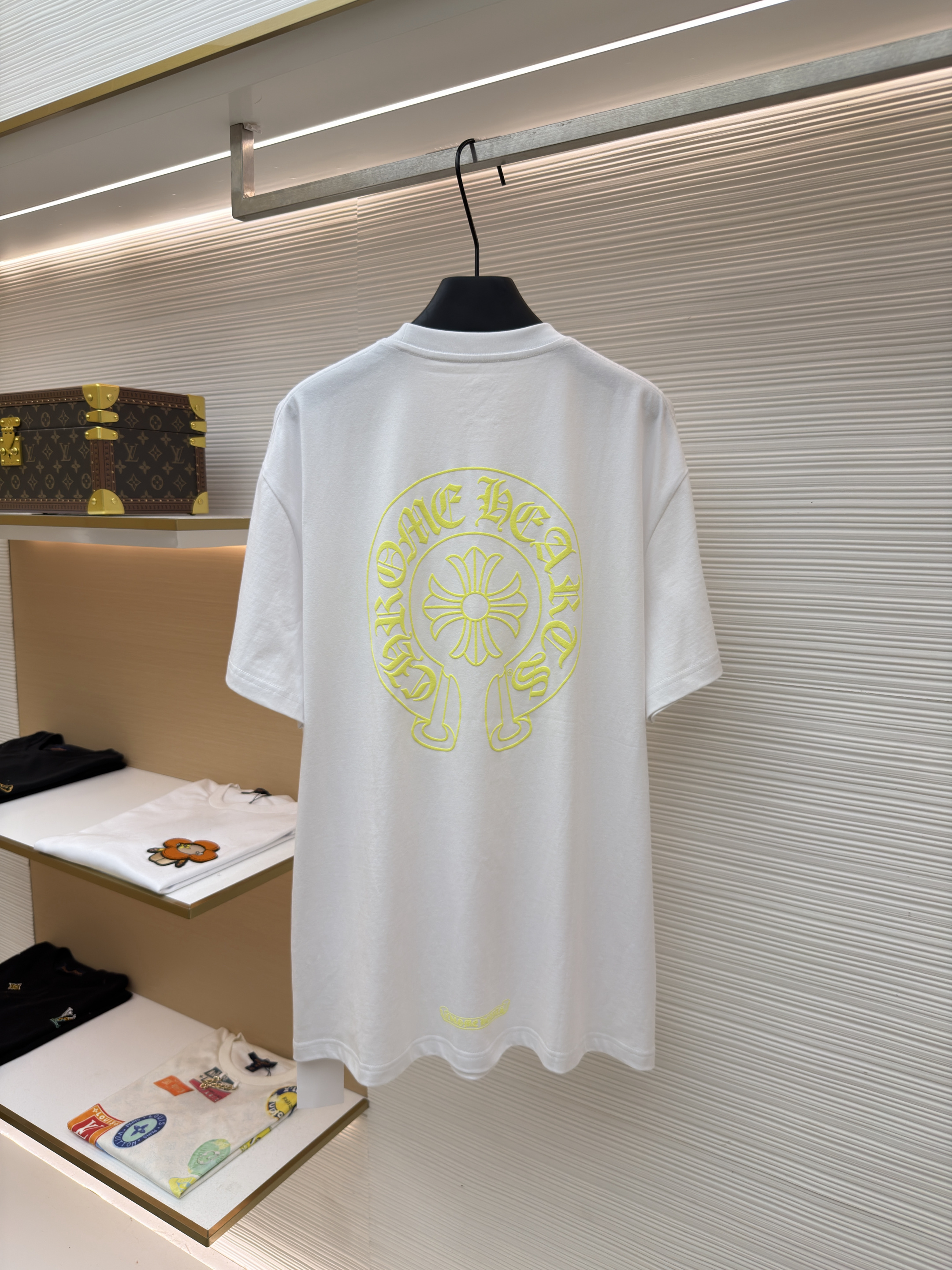 Chrome Hearts CH 克罗心  圆领 短袖 T恤  马蹄 A0  26 荧光黄 
