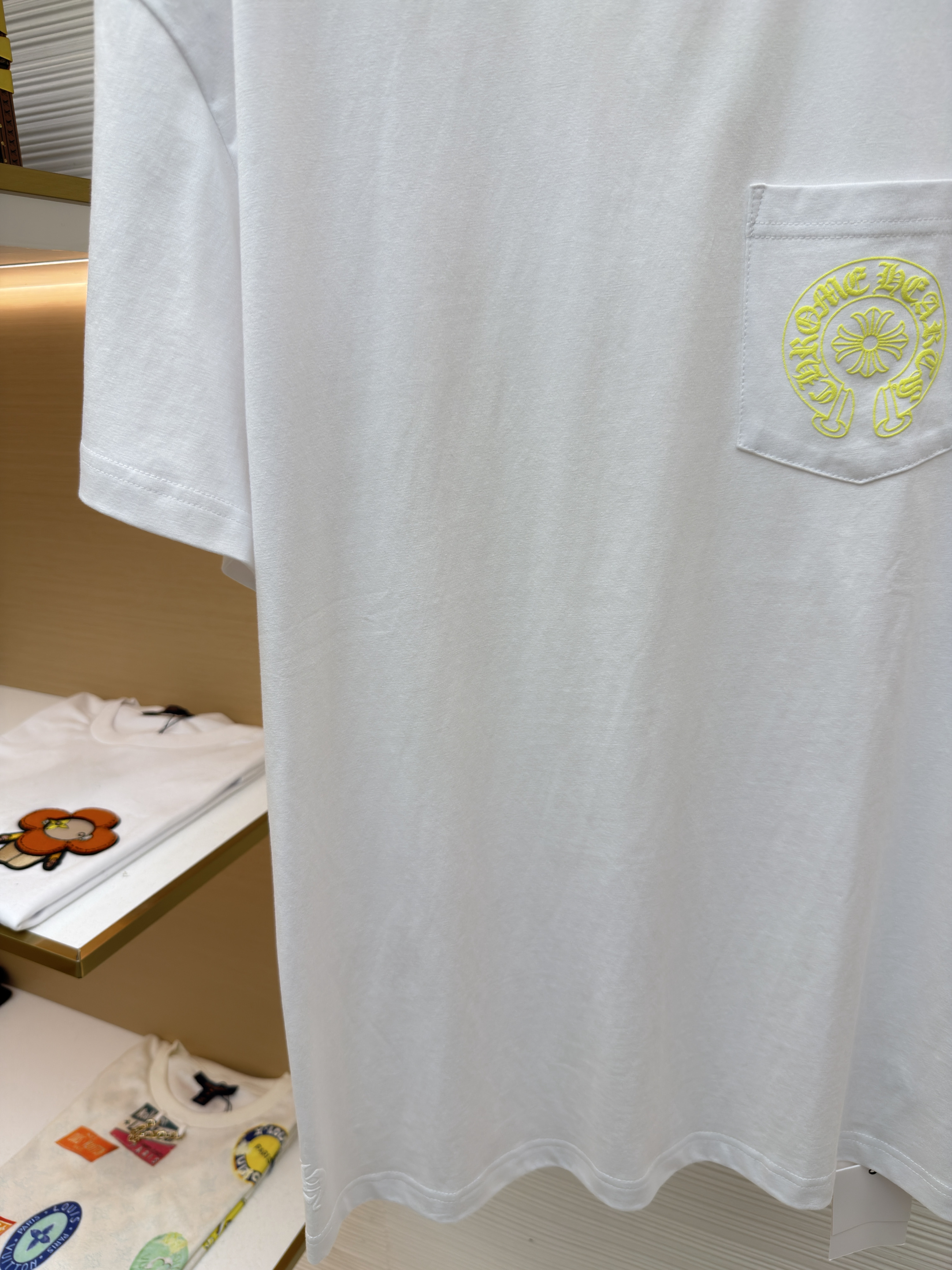 Chrome Hearts CH 克罗心  圆领 短袖 T恤  马蹄 A0  26 荧光黄 