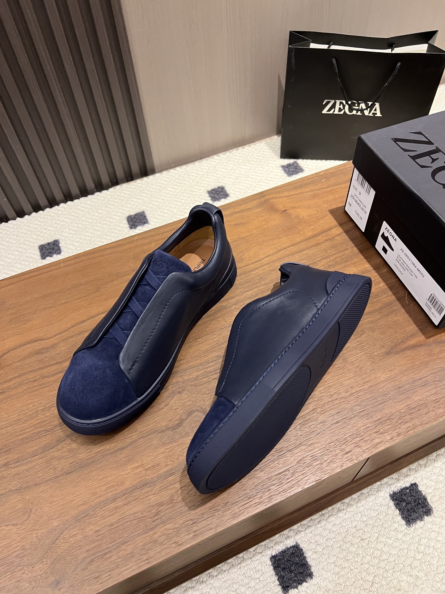 Zegna Triple Stitch — Premium Replica: 1:1 Authentic Leather Texture, the Pinnacle of Italian Light Luxury  LHVEL-S5377Z