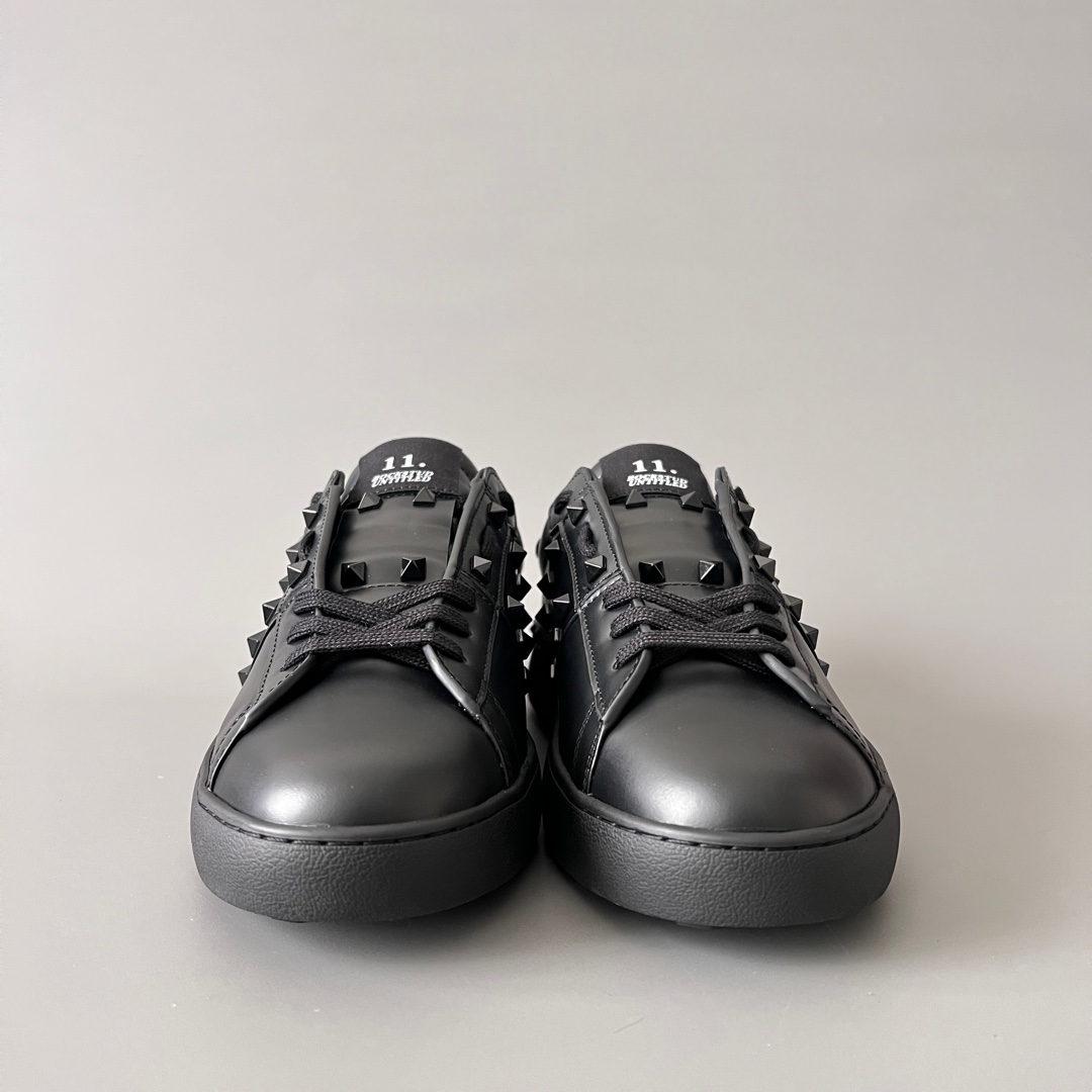 valentino  Rockstud Untitled Unisex Casual Sneakers: Round-Toe, Lace-Up, and Studded