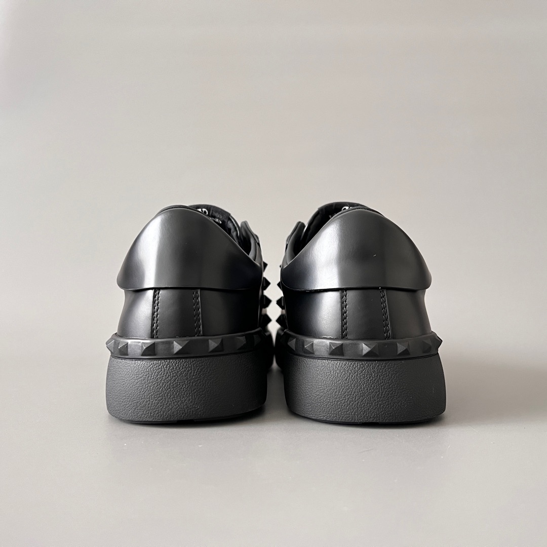 valentino  Rockstud Untitled Unisex Casual Sneakers: Round-Toe, Lace-Up, and Studded