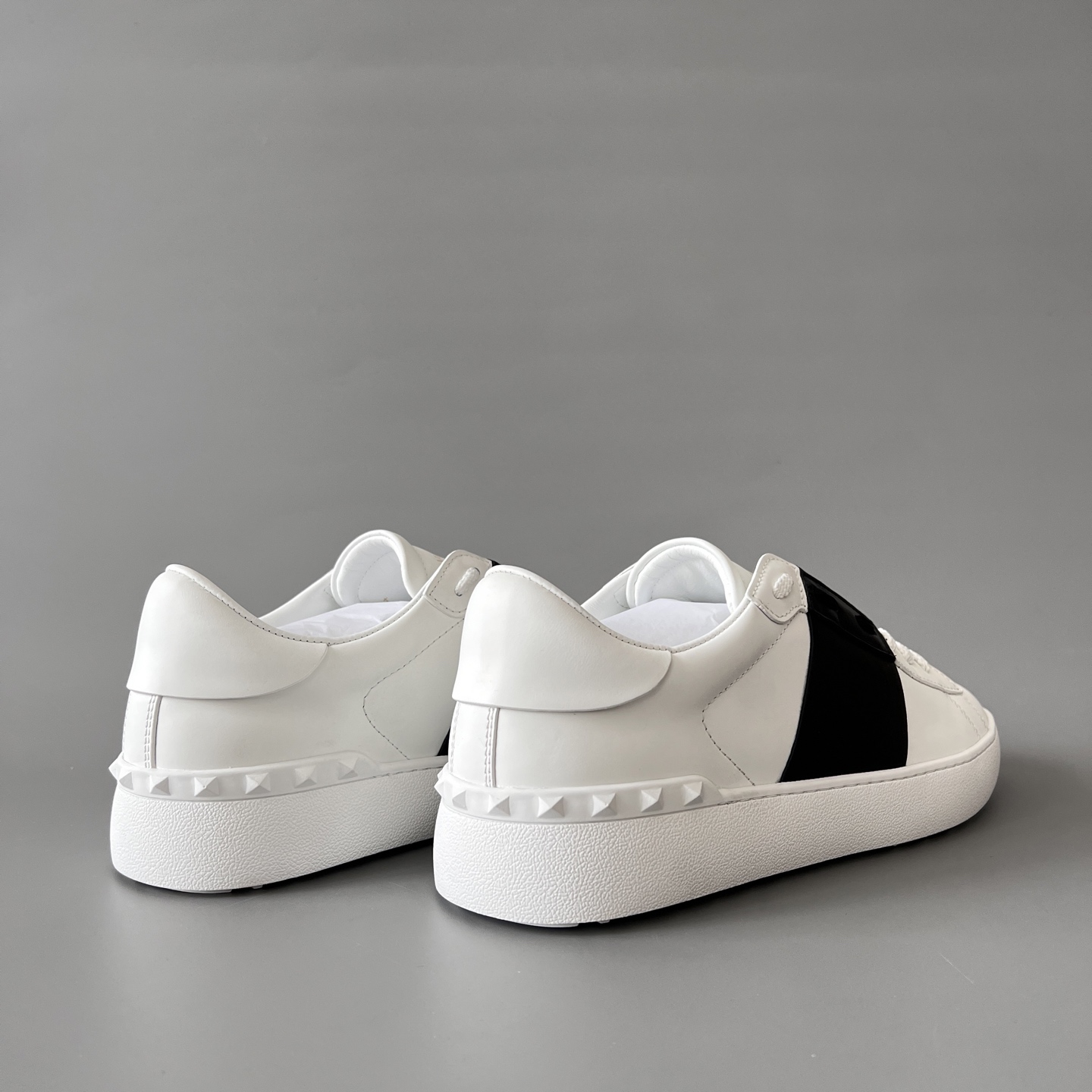 valentino  Rockstud Untitled Unisex Casual Sneakers: Round-Toe, Lace-Up, and Studded