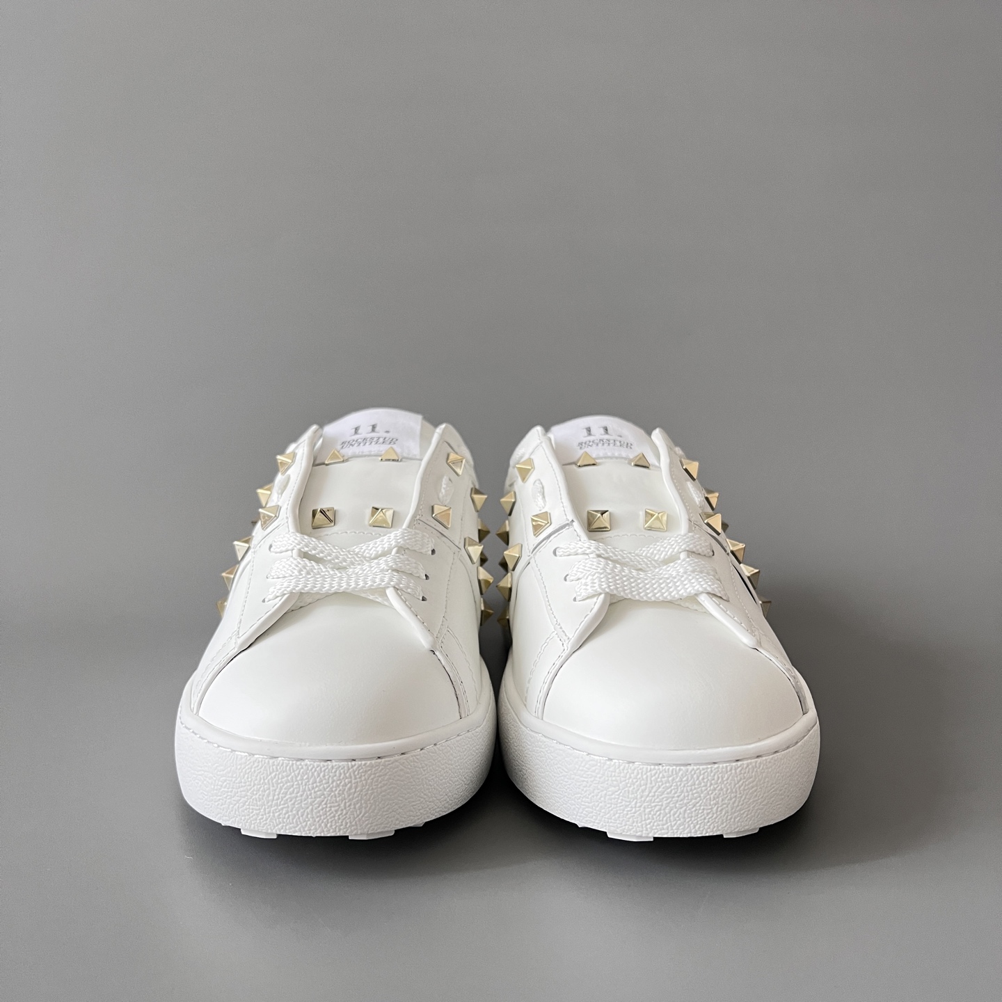 valentino  Rockstud Untitled Unisex Casual Sneakers: Round-Toe, Lace-Up, and Studded