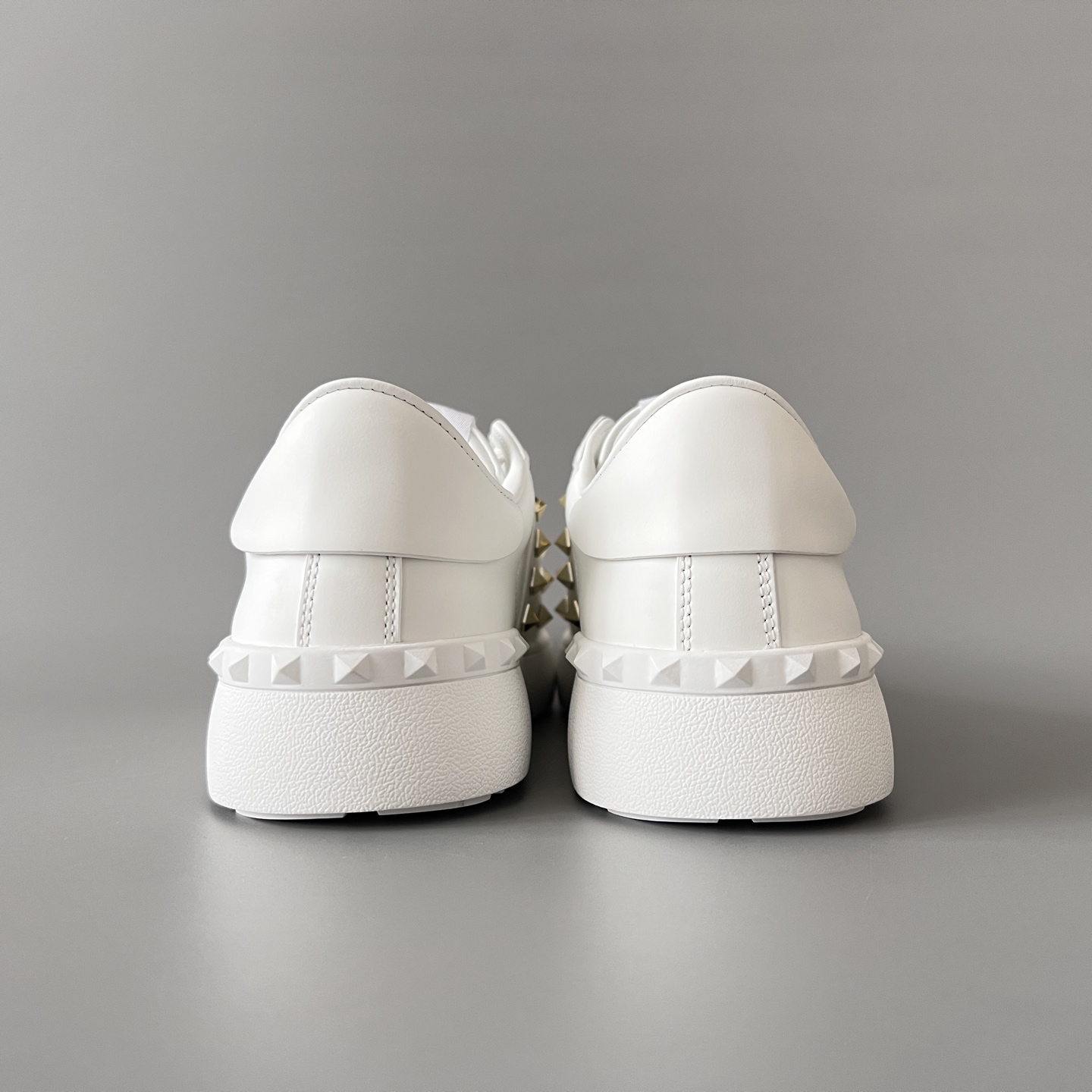 valentino  Rockstud Untitled Unisex Casual Sneakers: Round-Toe, Lace-Up, and Studded