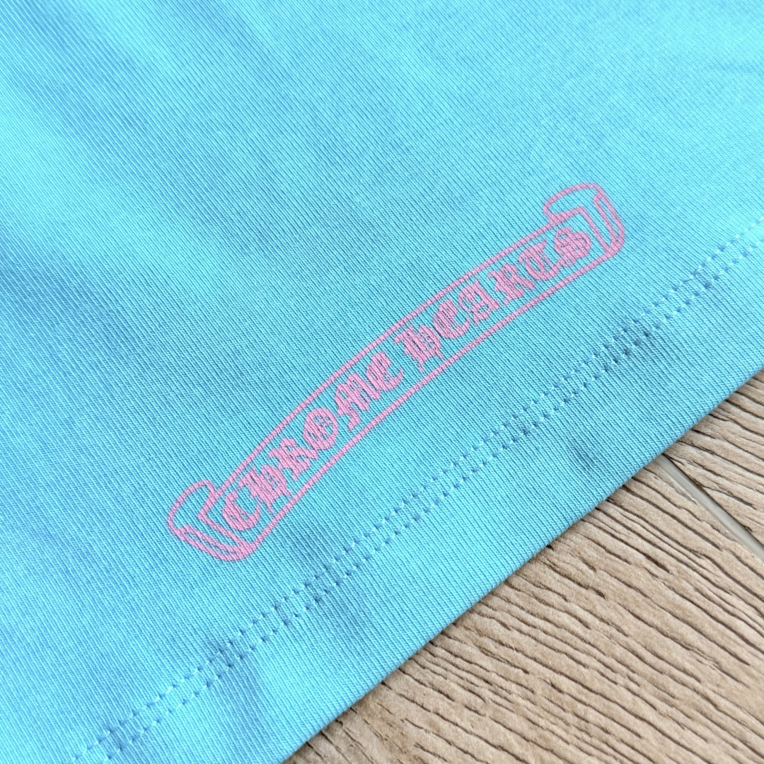 Chrome Hearts CH 克罗心 女款 Deadly doll印花女款短袖 A5  蓝色