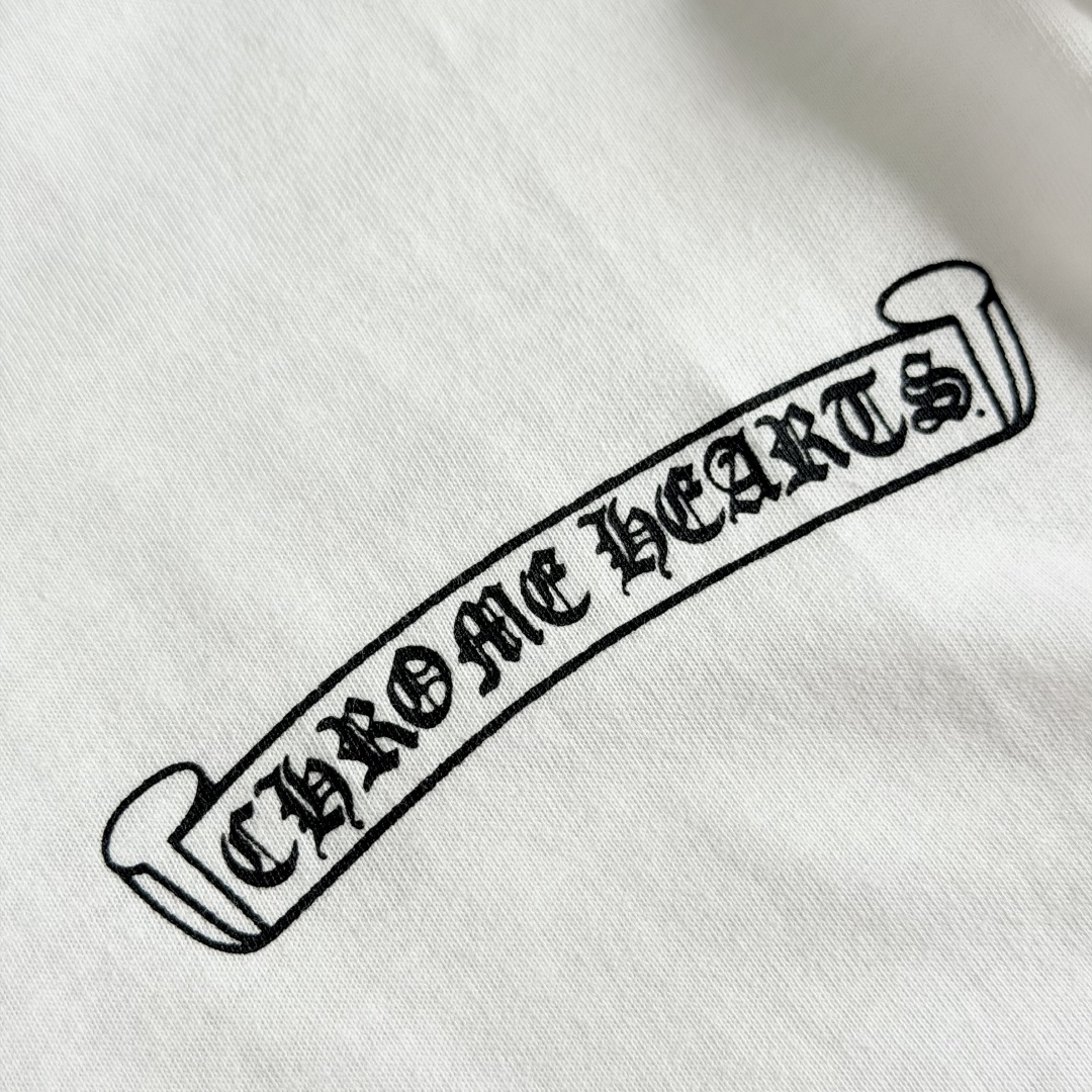 Chrome Hearts CH 克罗心 女款  短袖  修身 后背红字体 A5