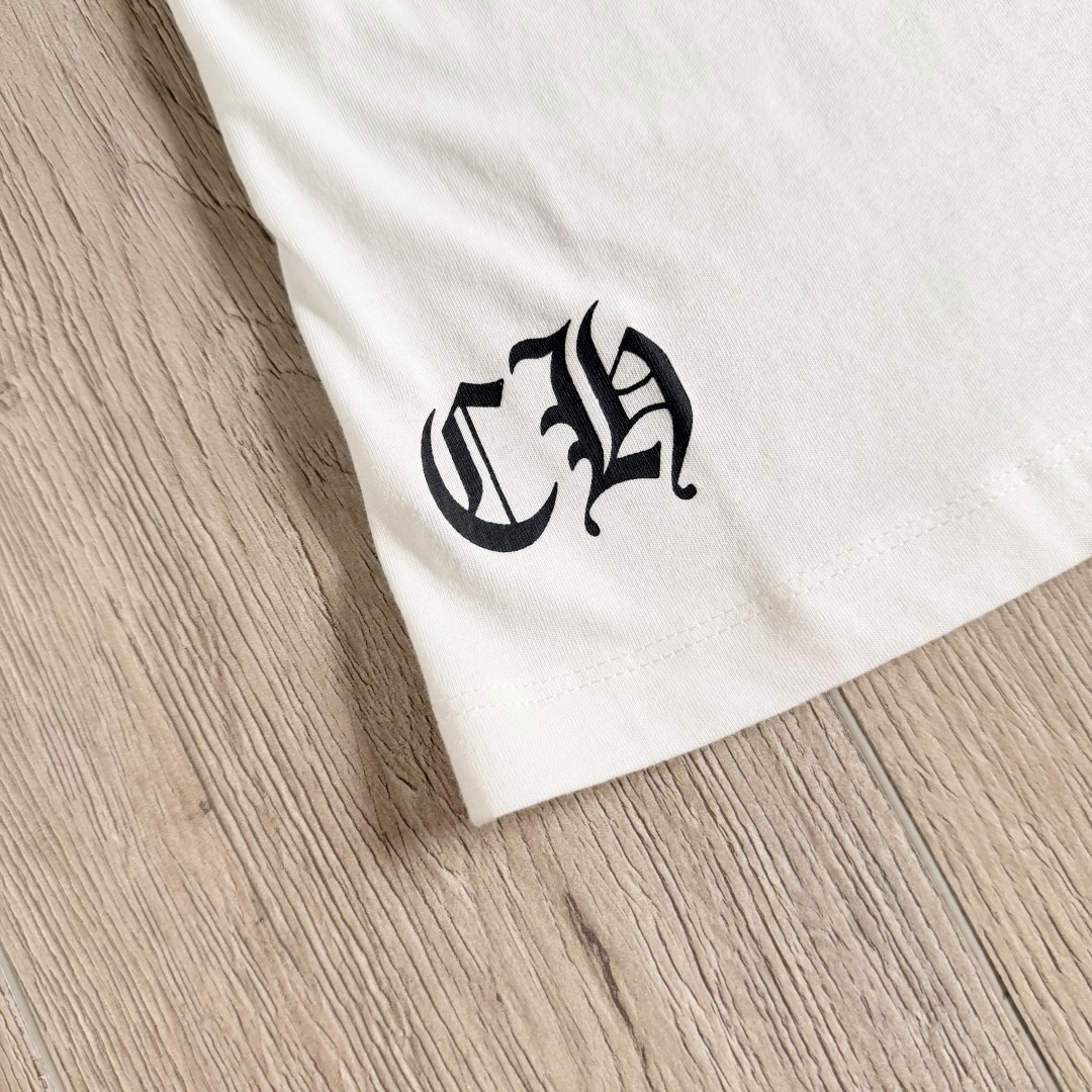 Chrome Hearts CH 克罗心 女款  短袖  修身 后背红字体 A5