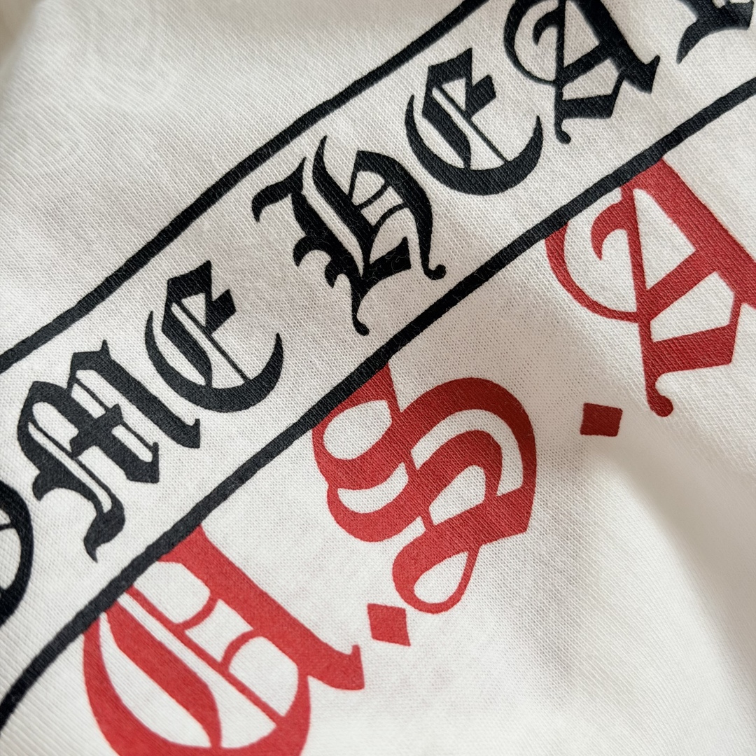 Chrome Hearts CH 克罗心 女款  短袖  修身 后背红字体 A5
