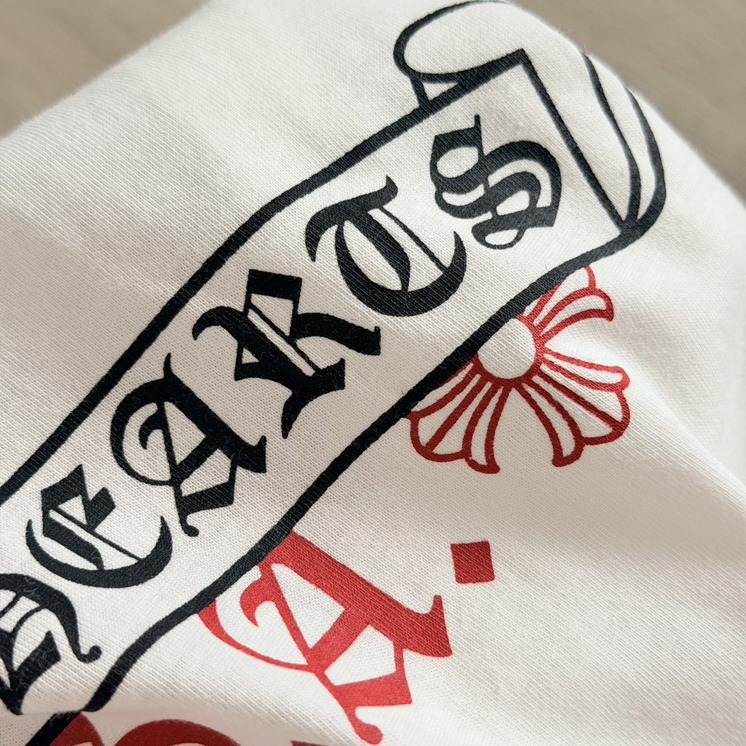 Chrome Hearts CH 克罗心 女款  短袖  修身 后背红字体 A5
