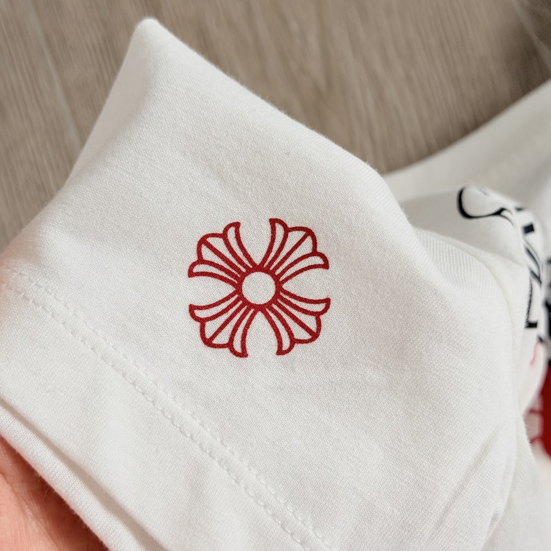 Chrome Hearts CH 克罗心 女款  短袖  修身 后背红字体 A5