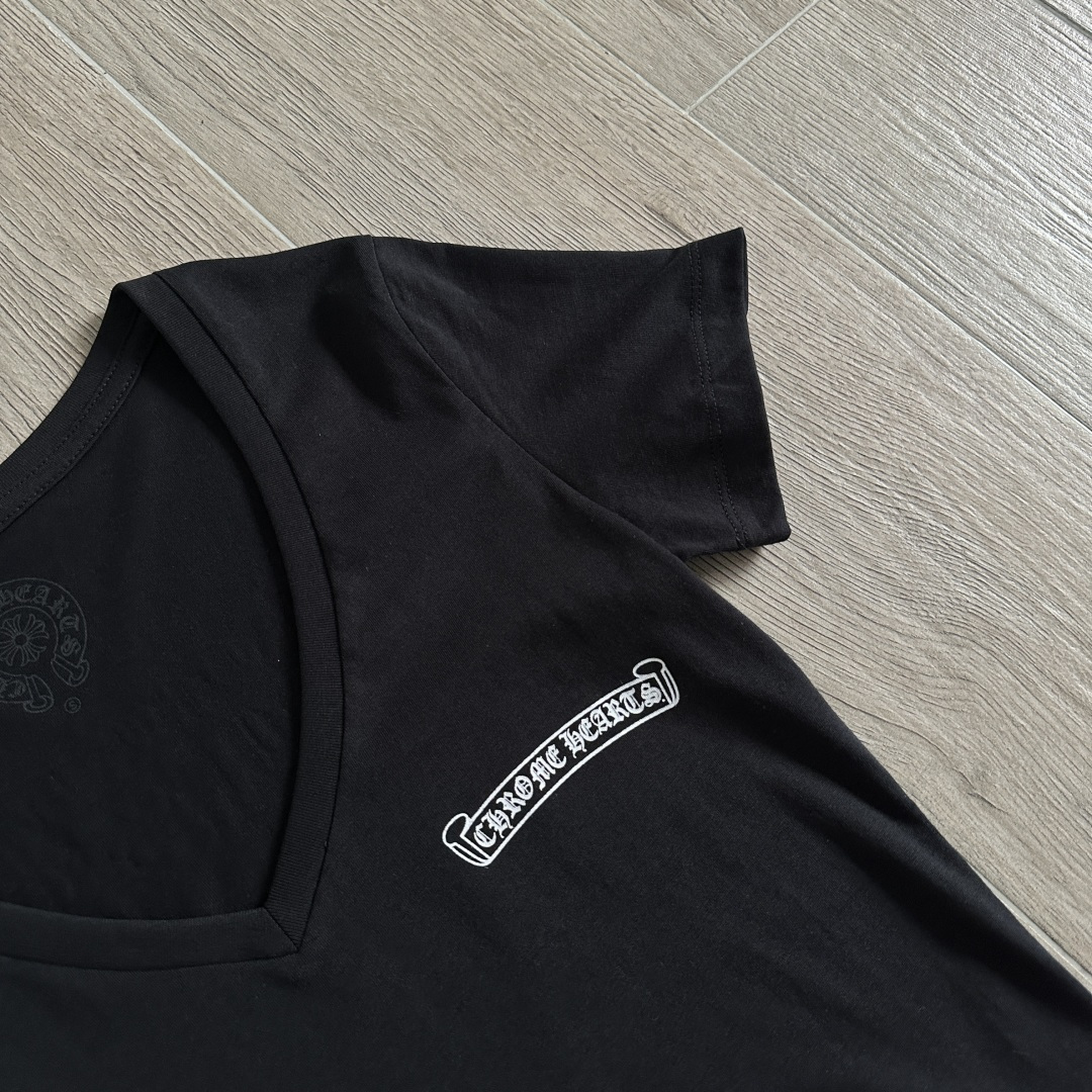 Chrome Hearts CH 克罗心 女款  短袖  修身 后背红字体 A5
