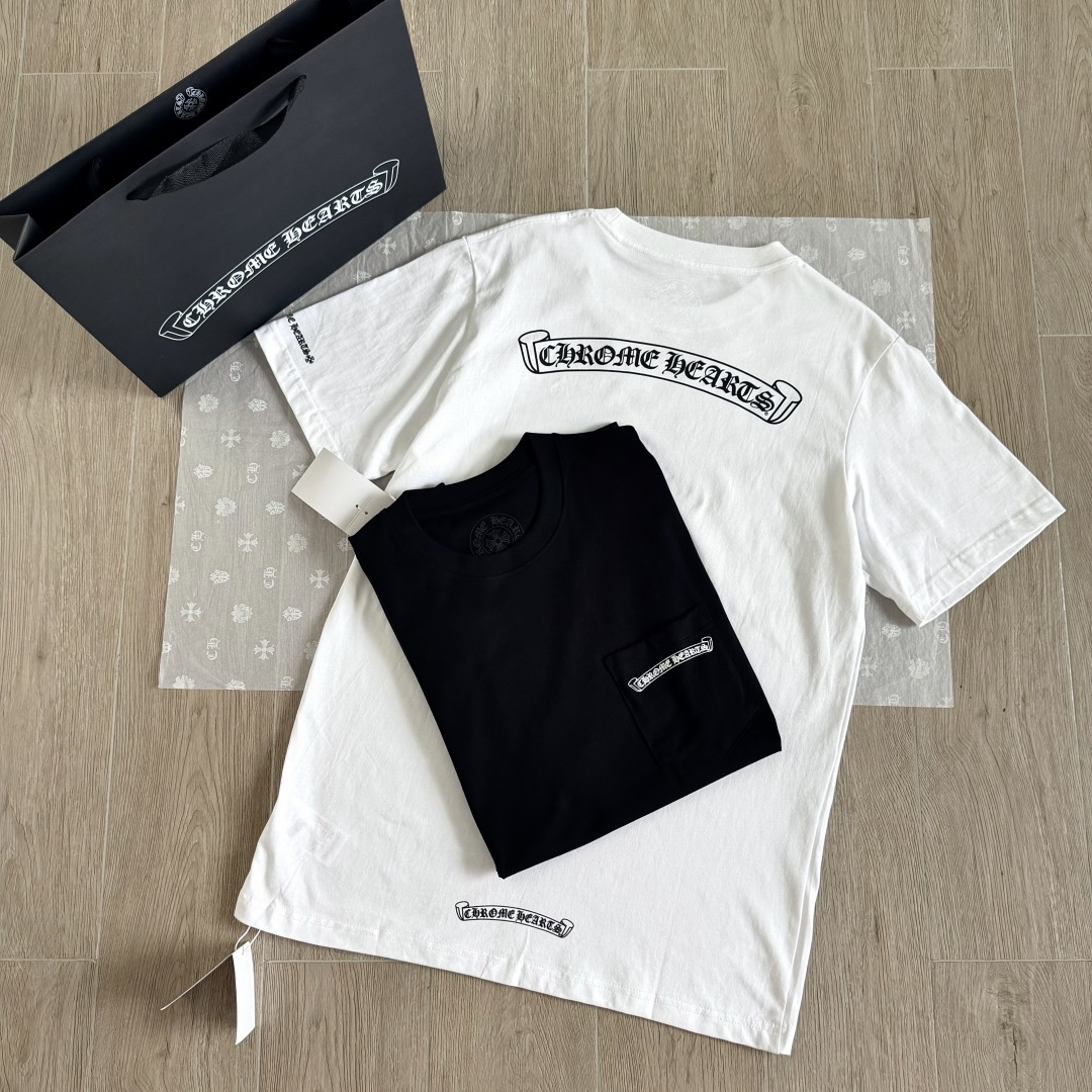 Chrome Hearts CH 克罗心  圆领 短袖 T恤  A0 后背大小卷轴 