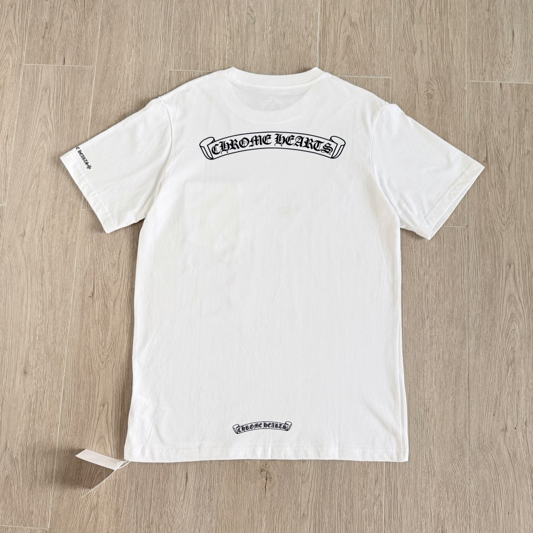 Chrome Hearts CH 克罗心  圆领 短袖 T恤  A0 后背大小卷轴 