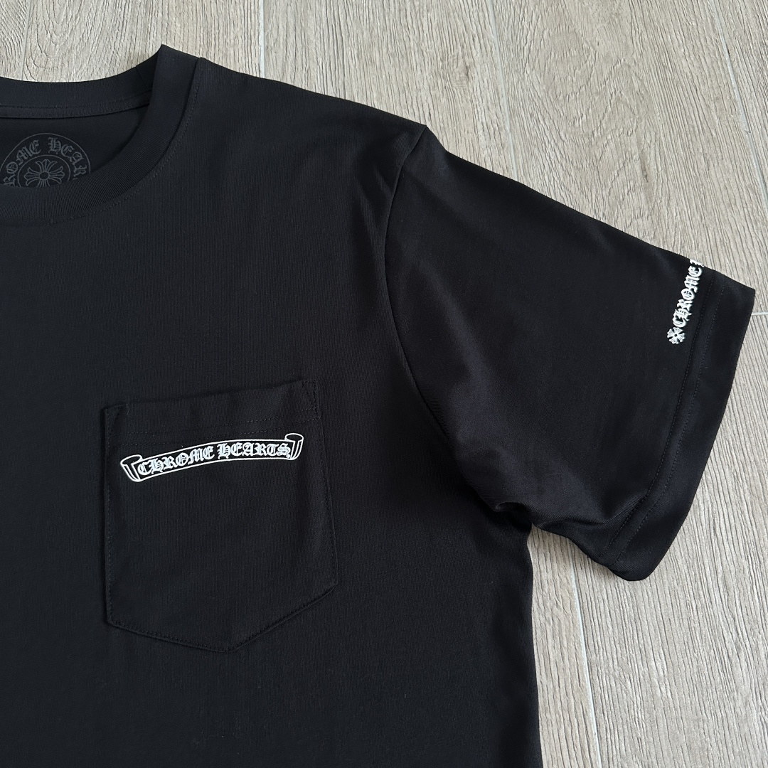 Chrome Hearts CH 克罗心  圆领 短袖 T恤  A0 后背大小卷轴 