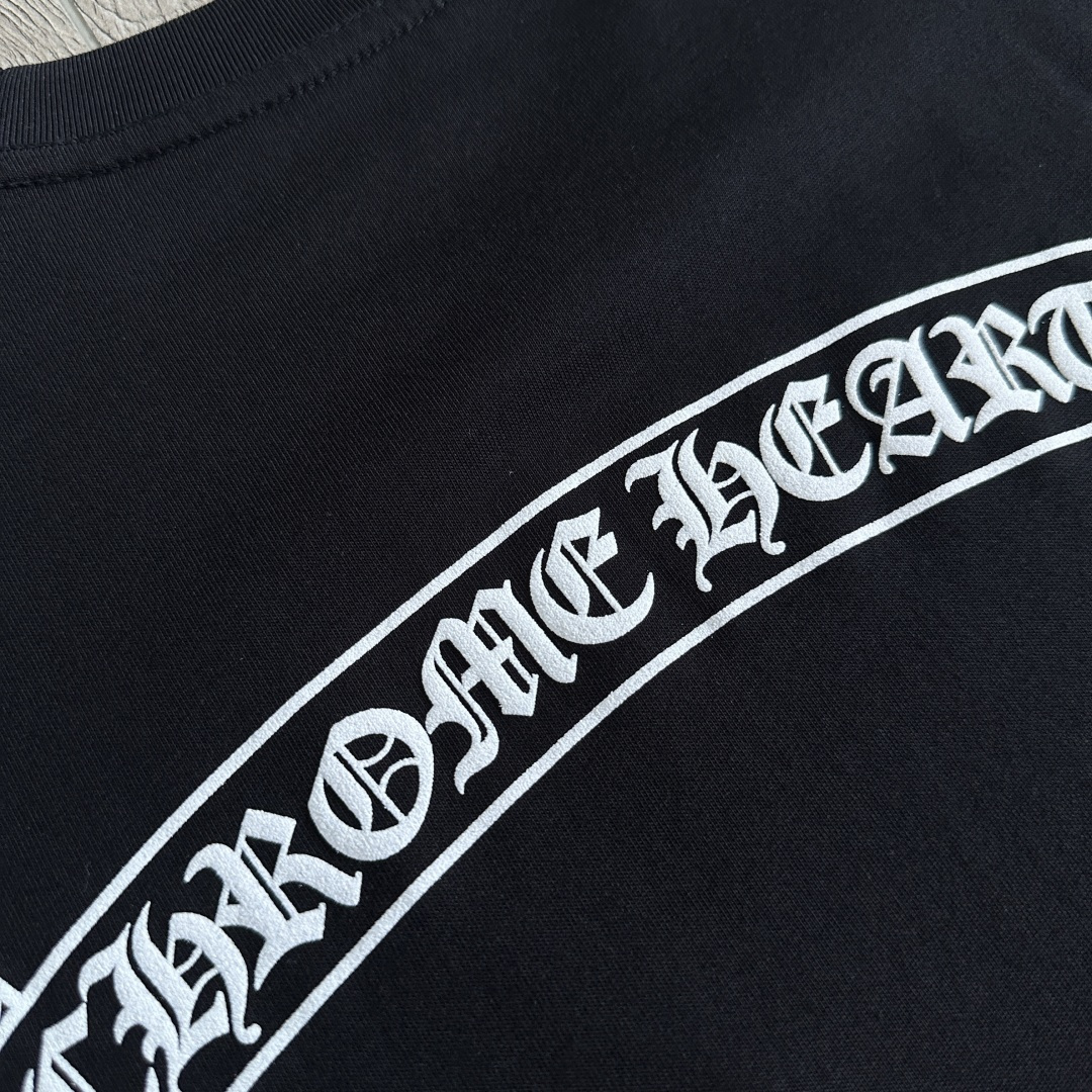 Chrome Hearts CH 克罗心  圆领 短袖 T恤  A0 后背大小卷轴 