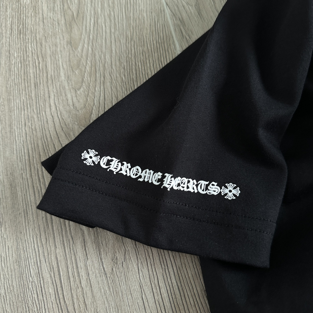 Chrome Hearts CH 克罗心  圆领 短袖 T恤  A0 后背大小卷轴 