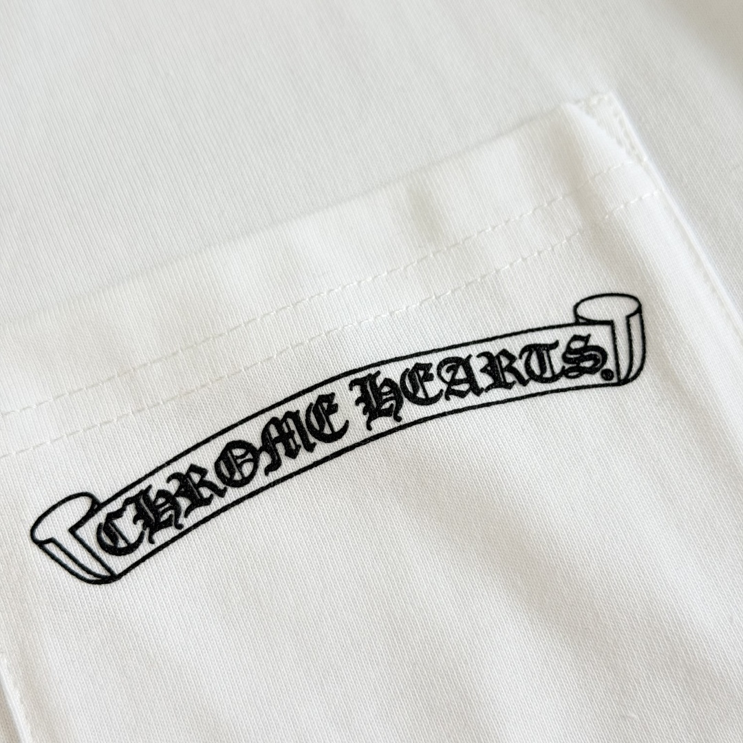 Chrome Hearts CH 克罗心  圆领 短袖 T恤  A0 后背大小卷轴 