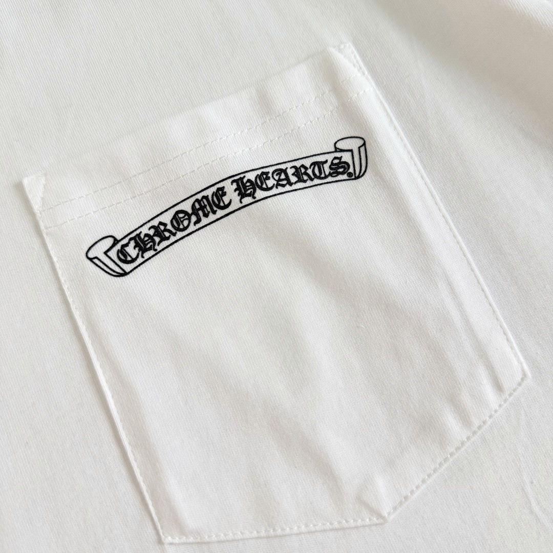 Chrome Hearts CH 克罗心  圆领 短袖 T恤  A0 后背大小卷轴 