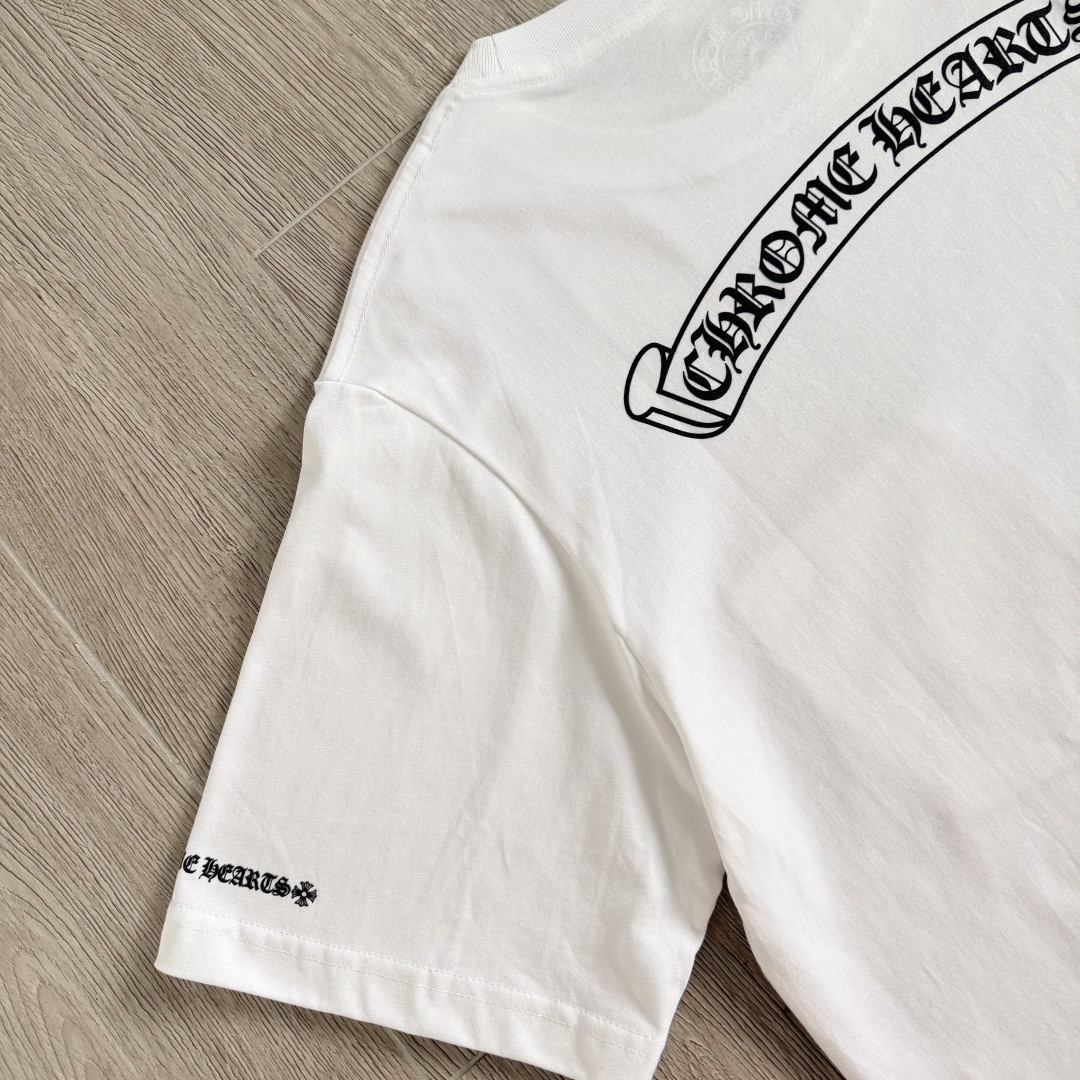 Chrome Hearts CH 克罗心  圆领 短袖 T恤  A0 后背大小卷轴 