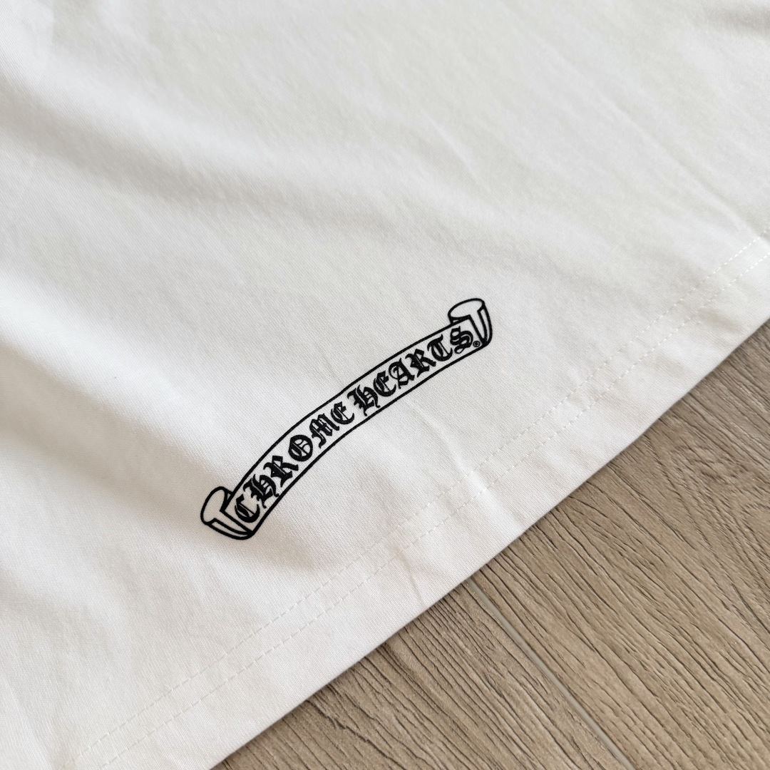 Chrome Hearts CH 克罗心  圆领 短袖 T恤  A0 后背大小卷轴 