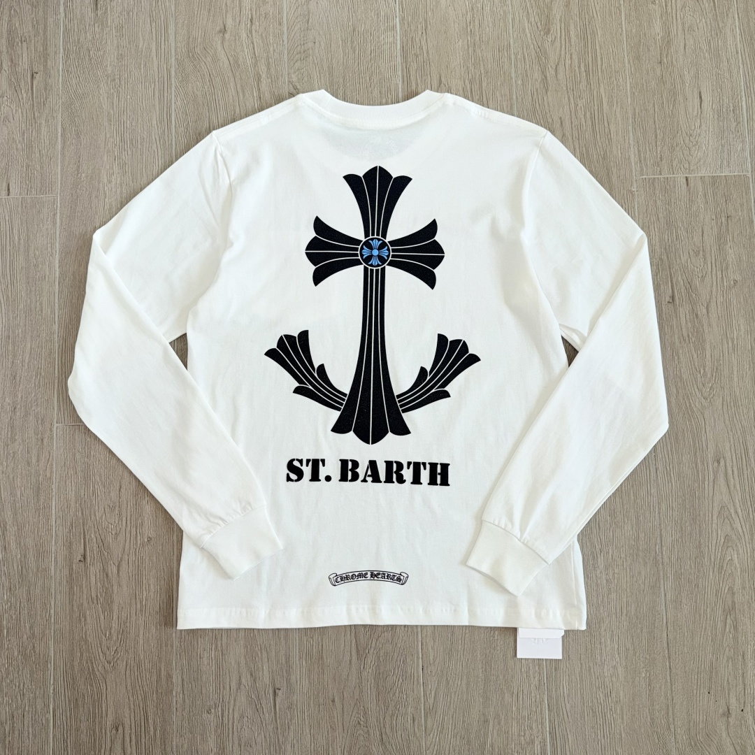 Chrome Hearts 克罗心  T恤  ST.barth 小岛 限定 后背蓝色十字花