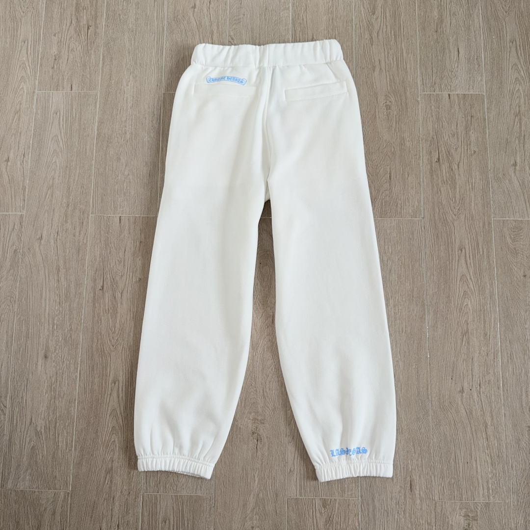 Chrome Hearts 克罗心  松紧腰束脚运动裤 抓绒 卫裤 休闲裤 长裤 拉斯维加斯 Vegas新店限定款骰子 白色