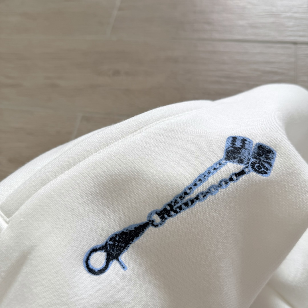 Chrome Hearts 克罗心  松紧腰束脚运动裤 抓绒 卫裤 休闲裤 长裤 拉斯维加斯 Vegas新店限定款骰子 白色