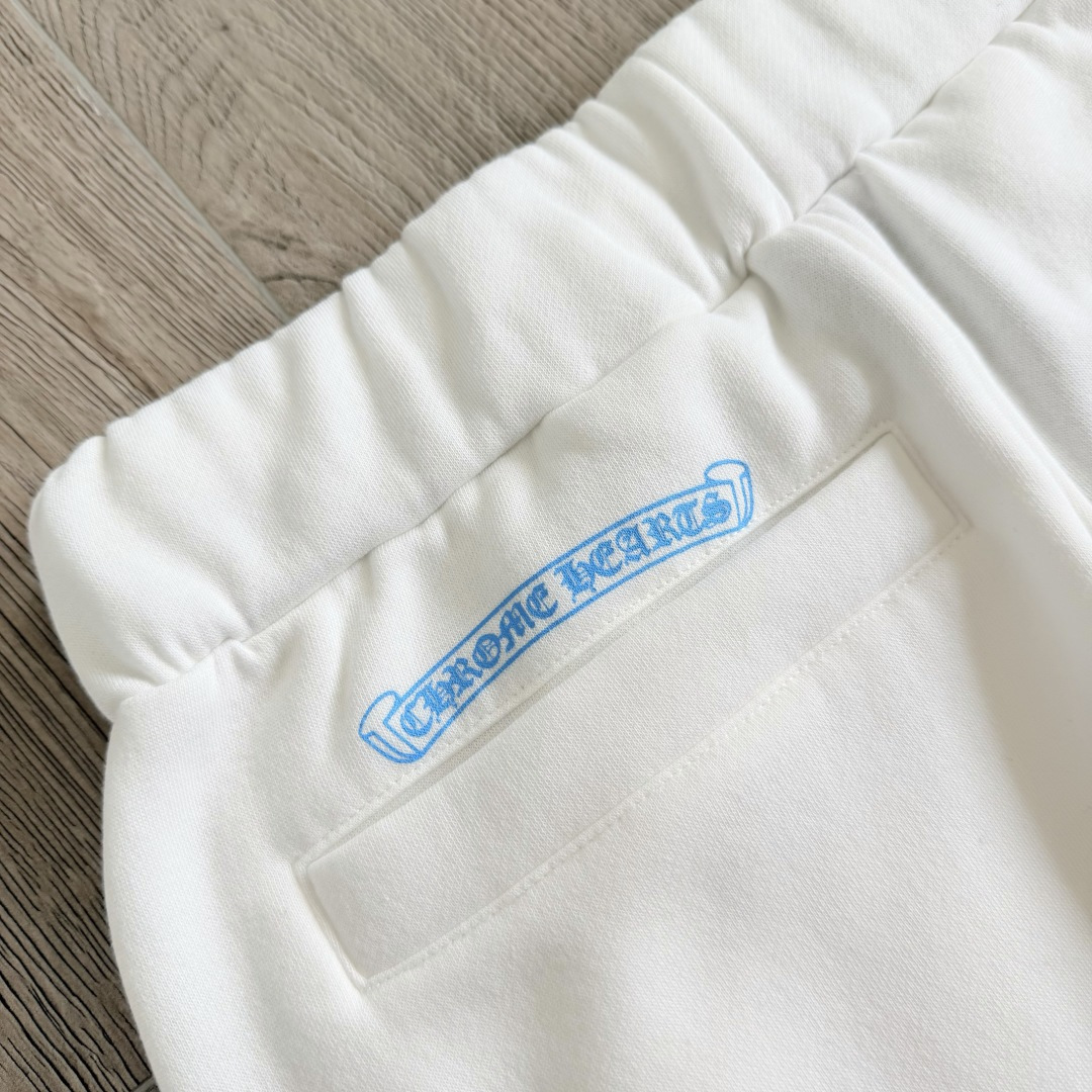 Chrome Hearts 克罗心  松紧腰束脚运动裤 抓绒 卫裤 休闲裤 长裤 拉斯维加斯 Vegas新店限定款骰子 白色