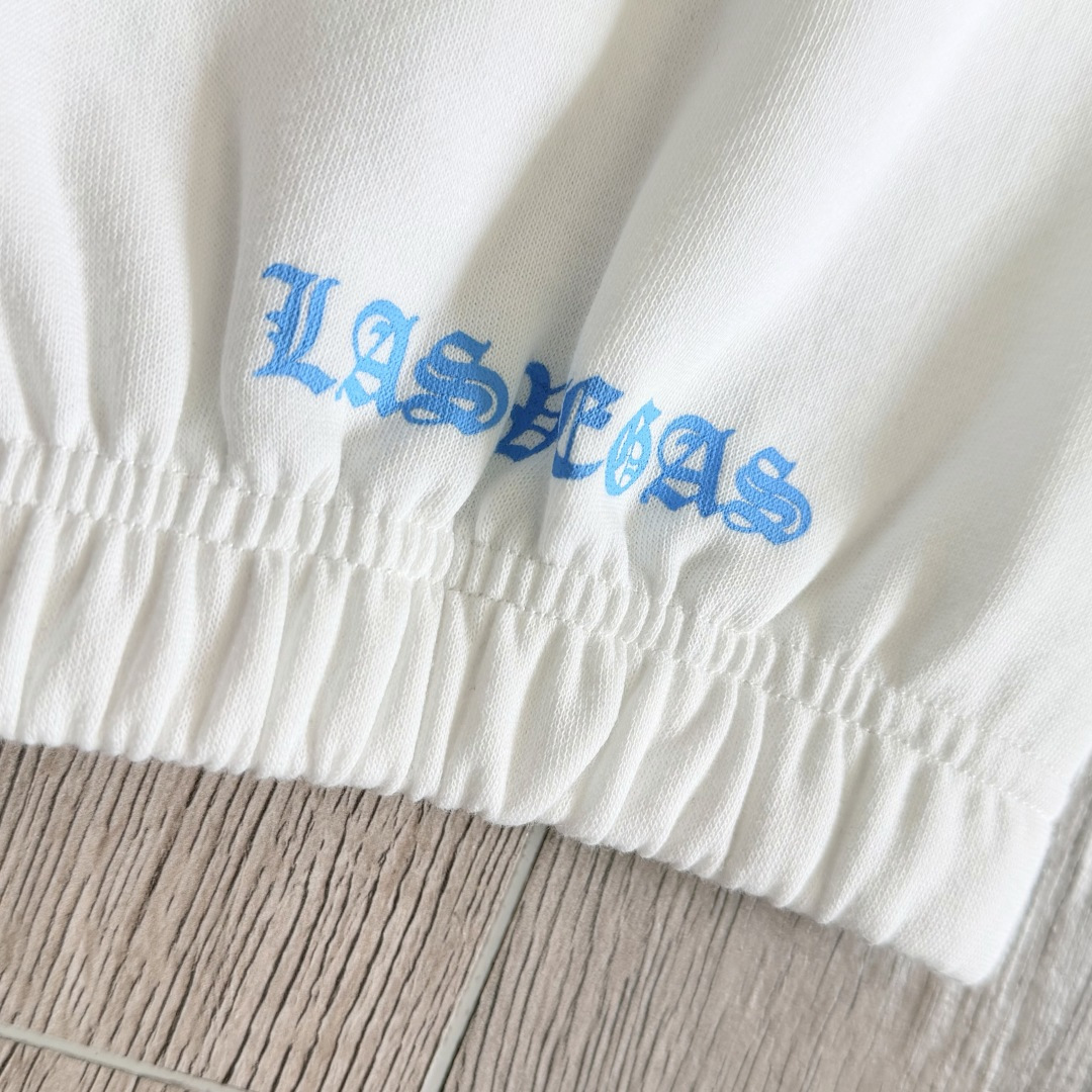 Chrome Hearts 克罗心  松紧腰束脚运动裤 抓绒 卫裤 休闲裤 长裤 拉斯维加斯 Vegas新店限定款骰子 白色