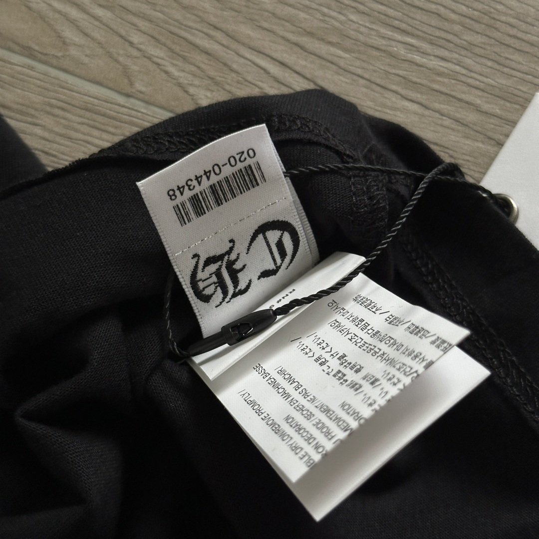 Chrome Hearts CH 克罗心 女款  短袖  修身 后背蓝字体 A5黑色 