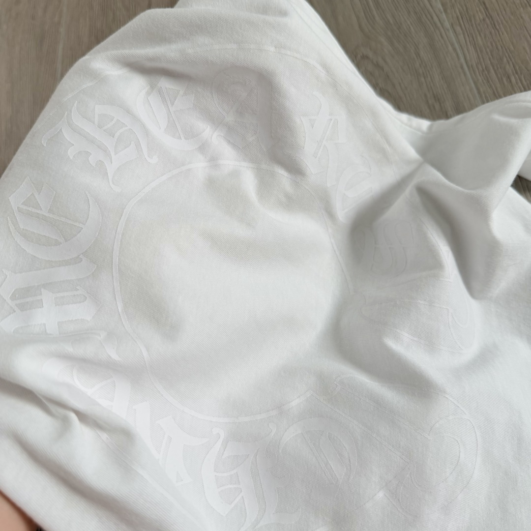 Chrome Hearts CH 克罗心 女款  短袖  修身 后背红字体 A5白色 