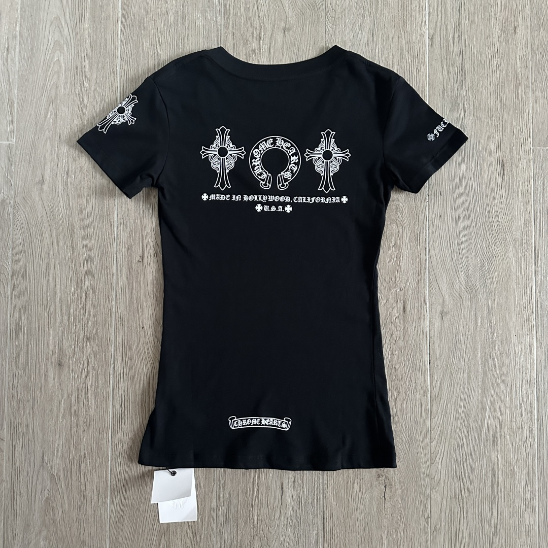 Chrome Hearts CH 克罗心 女款  短袖  修身 三元素 A5   