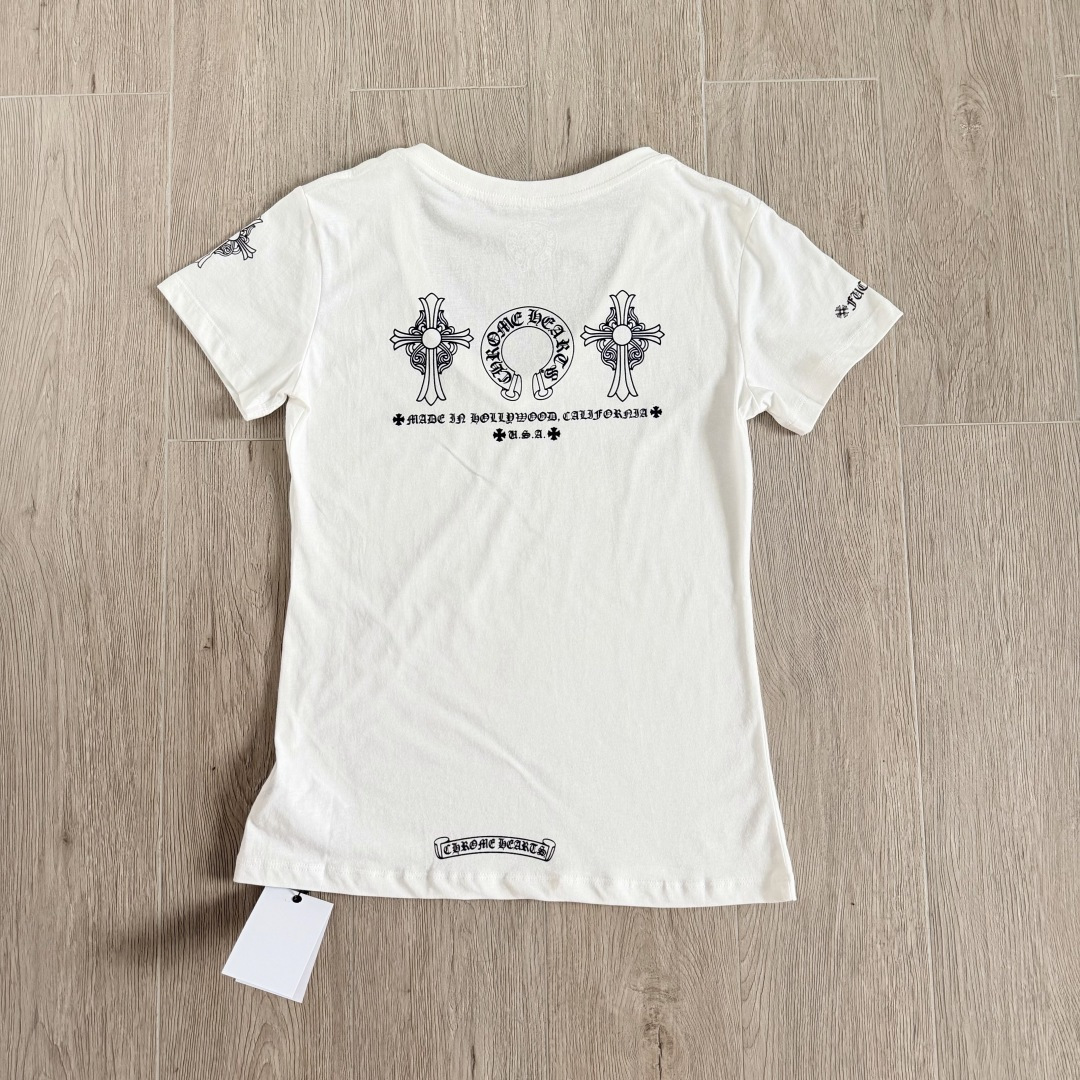 Chrome Hearts CH 克罗心 女款  短袖  修身 三元素 A5   