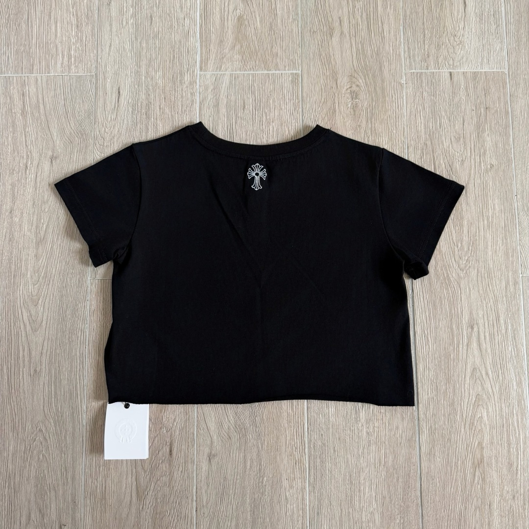 Chrome Hearts CH 克罗心 女款  Lisa同款刺绣十字架短款 短袖   A5 