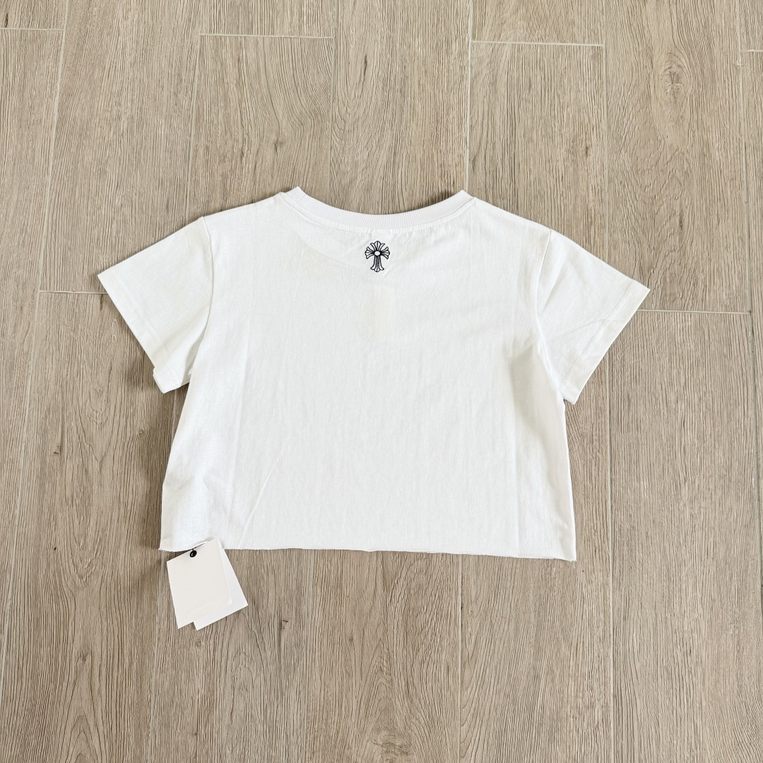 Chrome Hearts CH 克罗心 女款  Lisa同款刺绣十字架短款 短袖   A5 