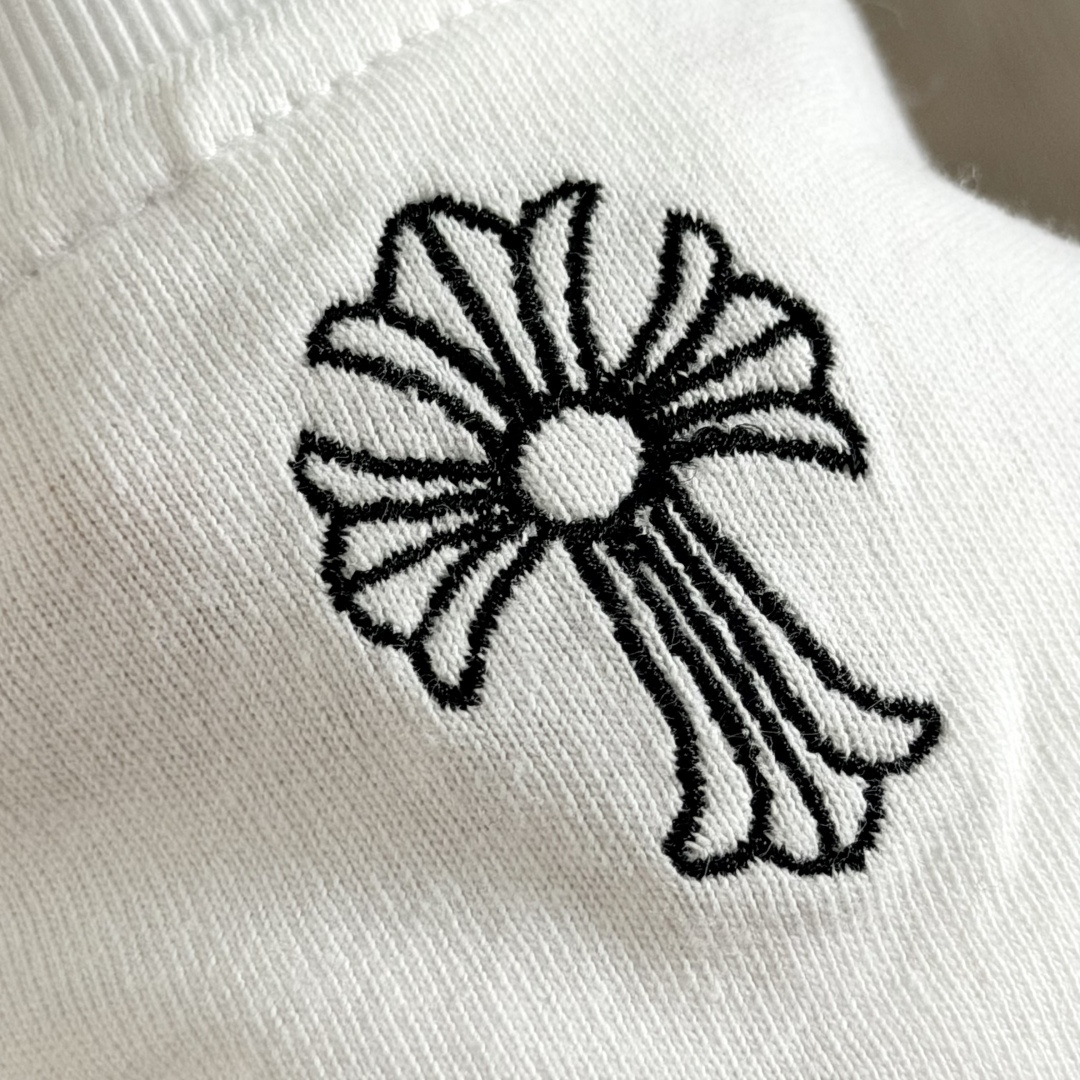 Chrome Hearts CH 克罗心 女款  Lisa同款刺绣十字架短款 短袖   A5 