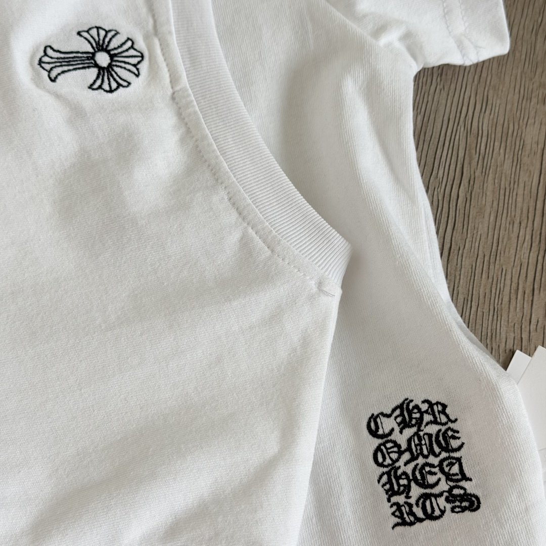 Chrome Hearts CH 克罗心 女款  Lisa同款刺绣十字架短款 短袖   A5 