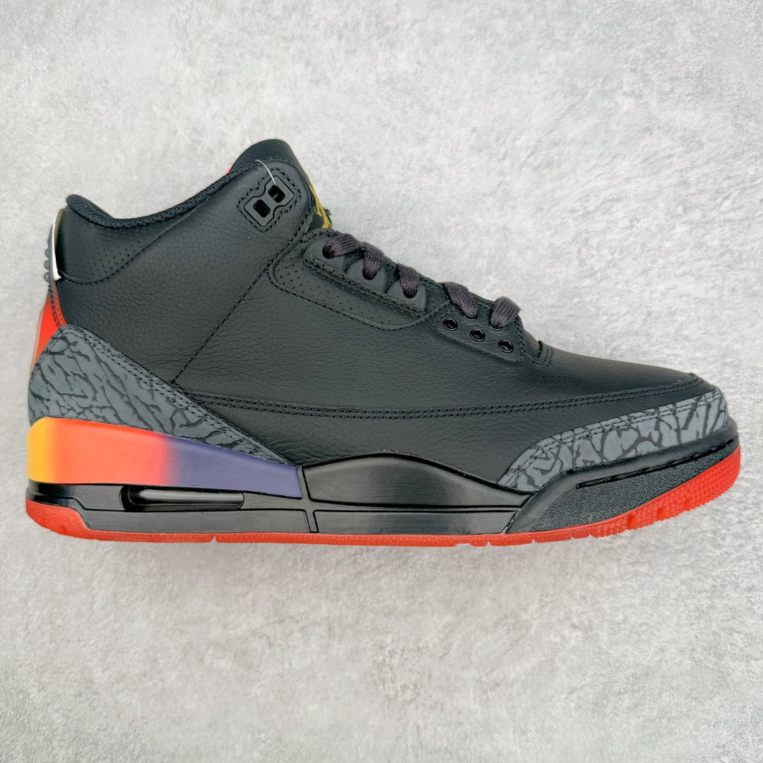  J Balvin Air Jordan 3 Retro Fear AJ3 中筒 休闲鞋 篮球鞋 板鞋 男鞋 黑金 波鞋 黑灰紅  FN0344-001