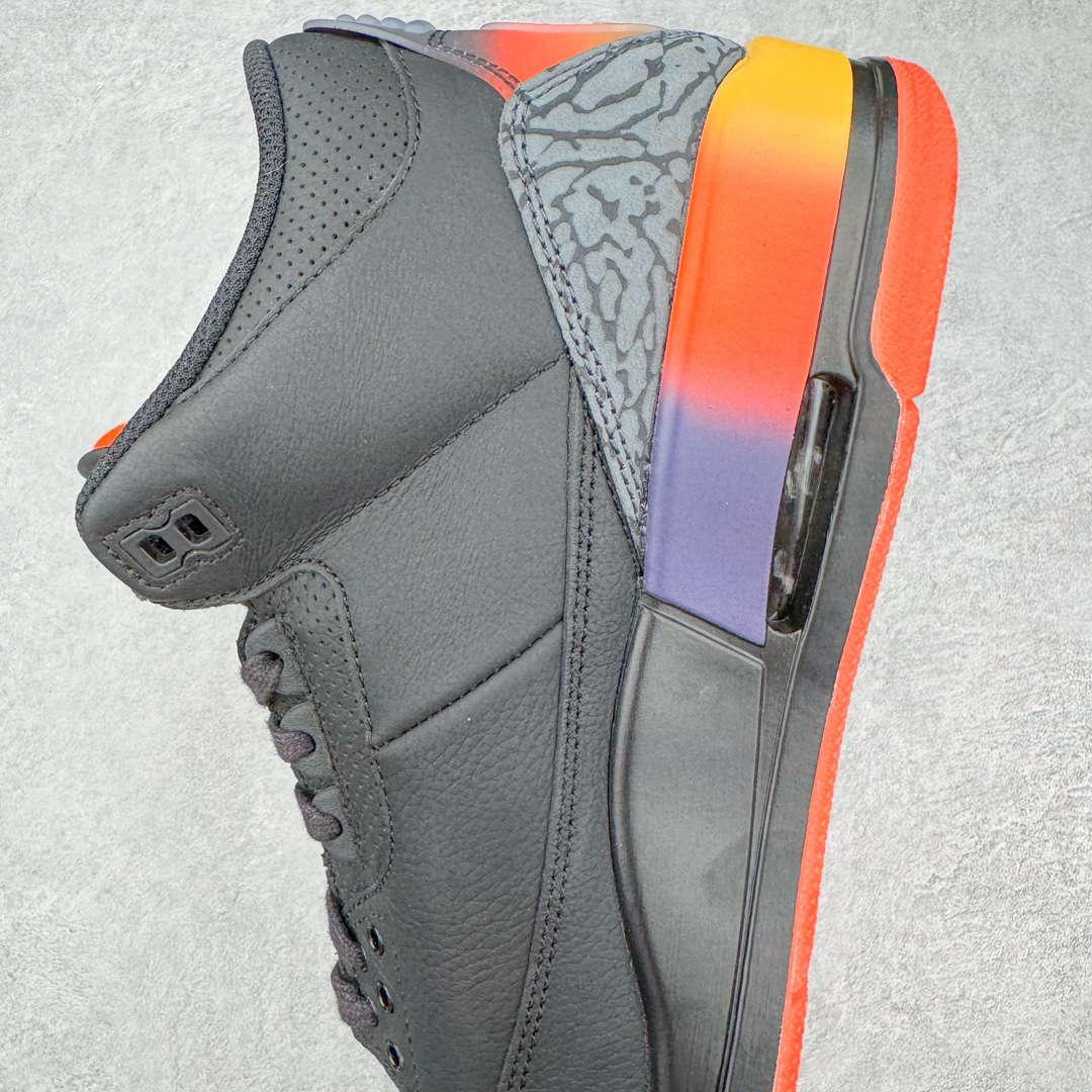  J Balvin Air Jordan 3 Retro Fear AJ3 中筒 休闲鞋 篮球鞋 板鞋 男鞋 黑金 波鞋 黑灰紅  FN0344-001