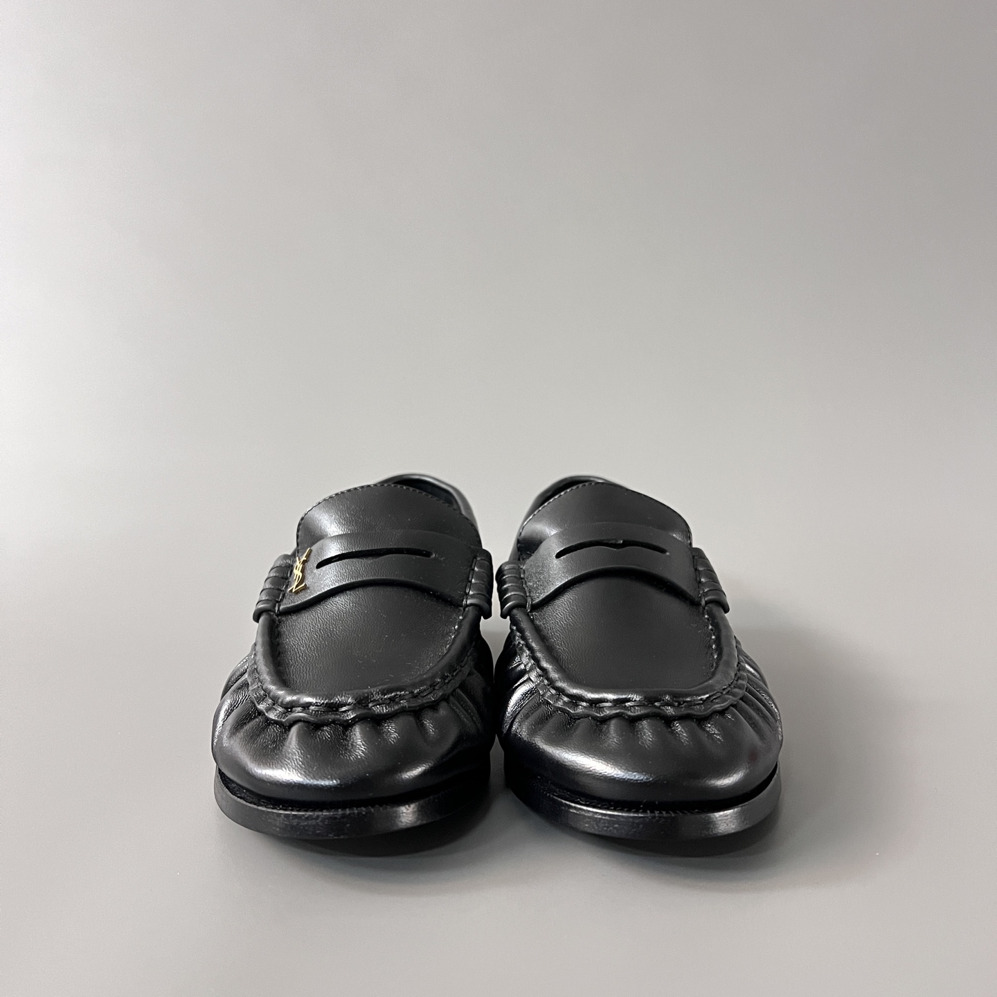 SAINT LAURENT Penny — Genuine Leather, Laceless, 1:1 Replica Loafers  Women's Shoes